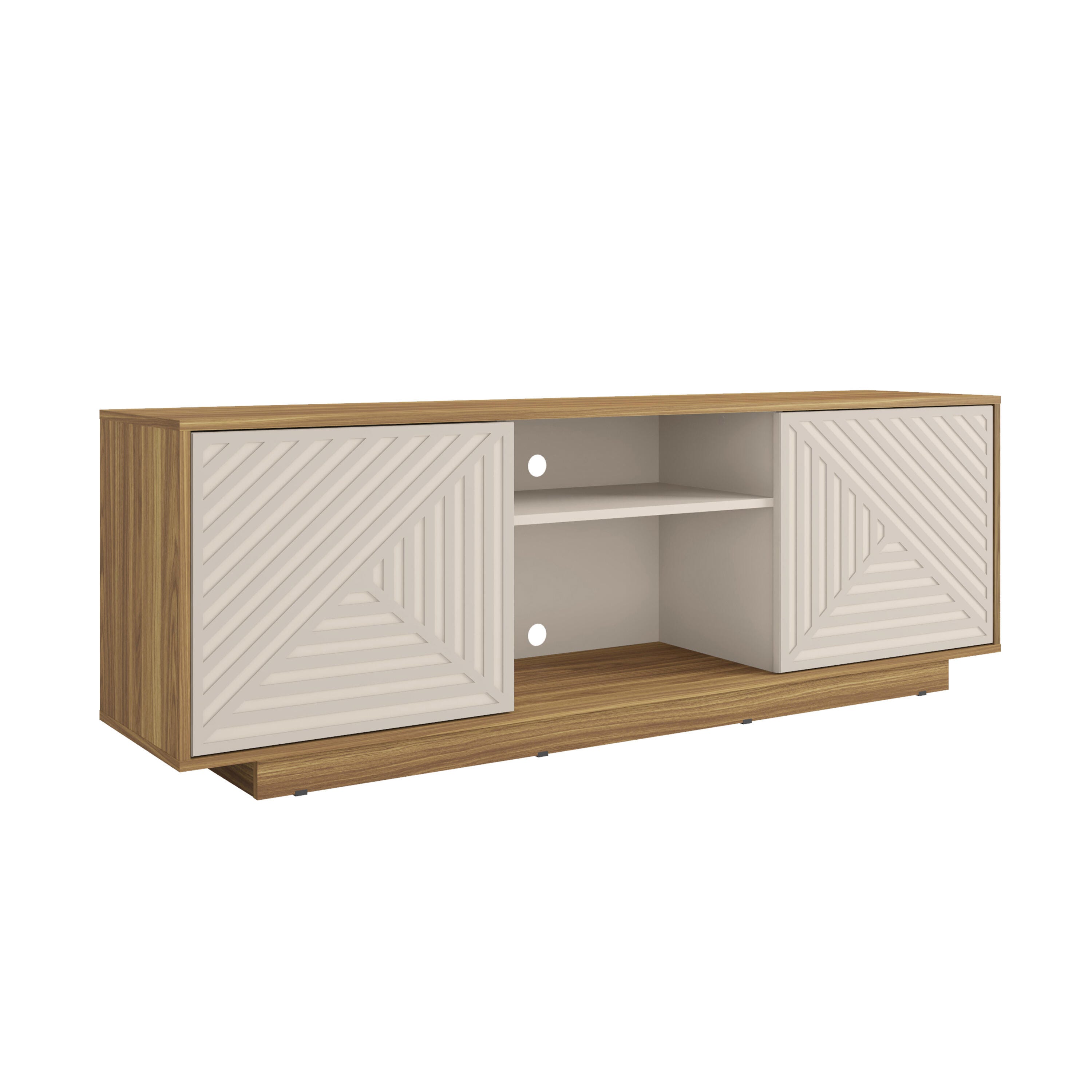 Techni Mobili 63" TV Stand with Storage, Oak, large