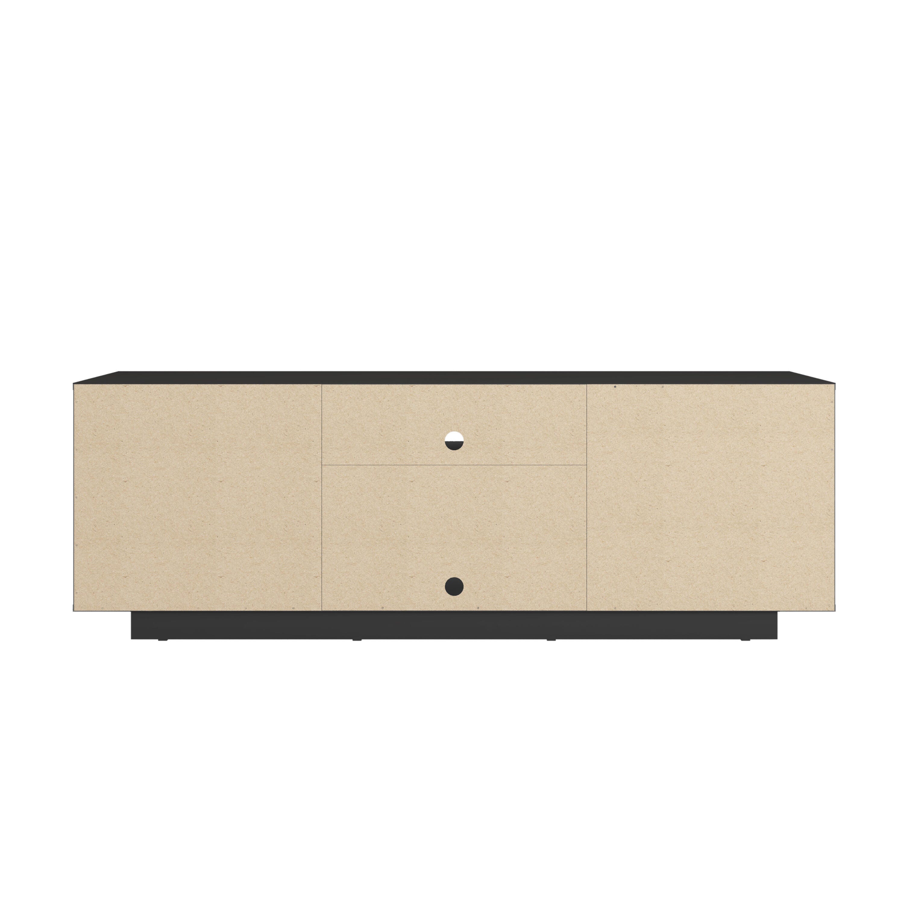 Techni Mobili 63" TV Stand with Storage, Black, large