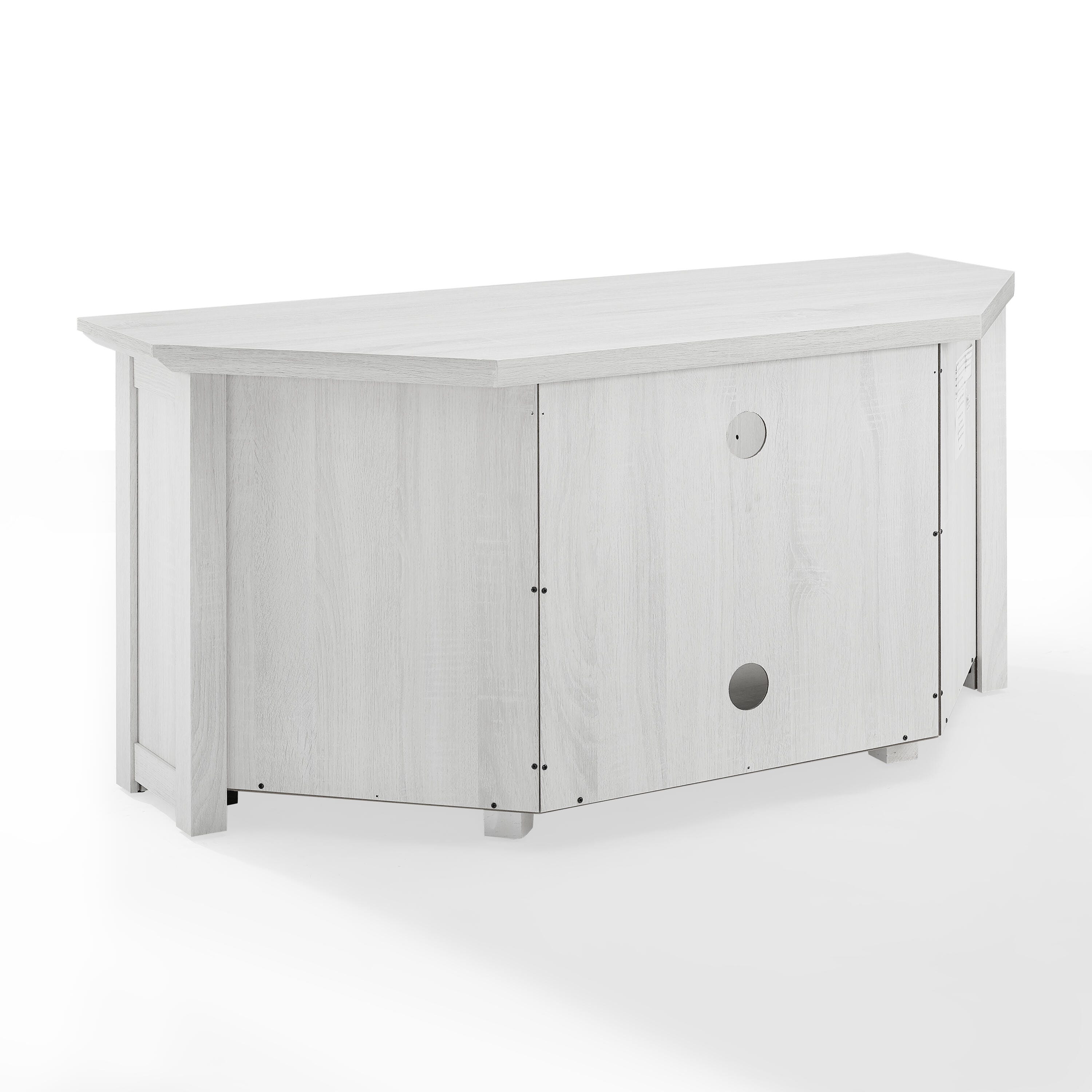 Crosley Furniture Camden Corner 47" TV Stand, Whitewash, large