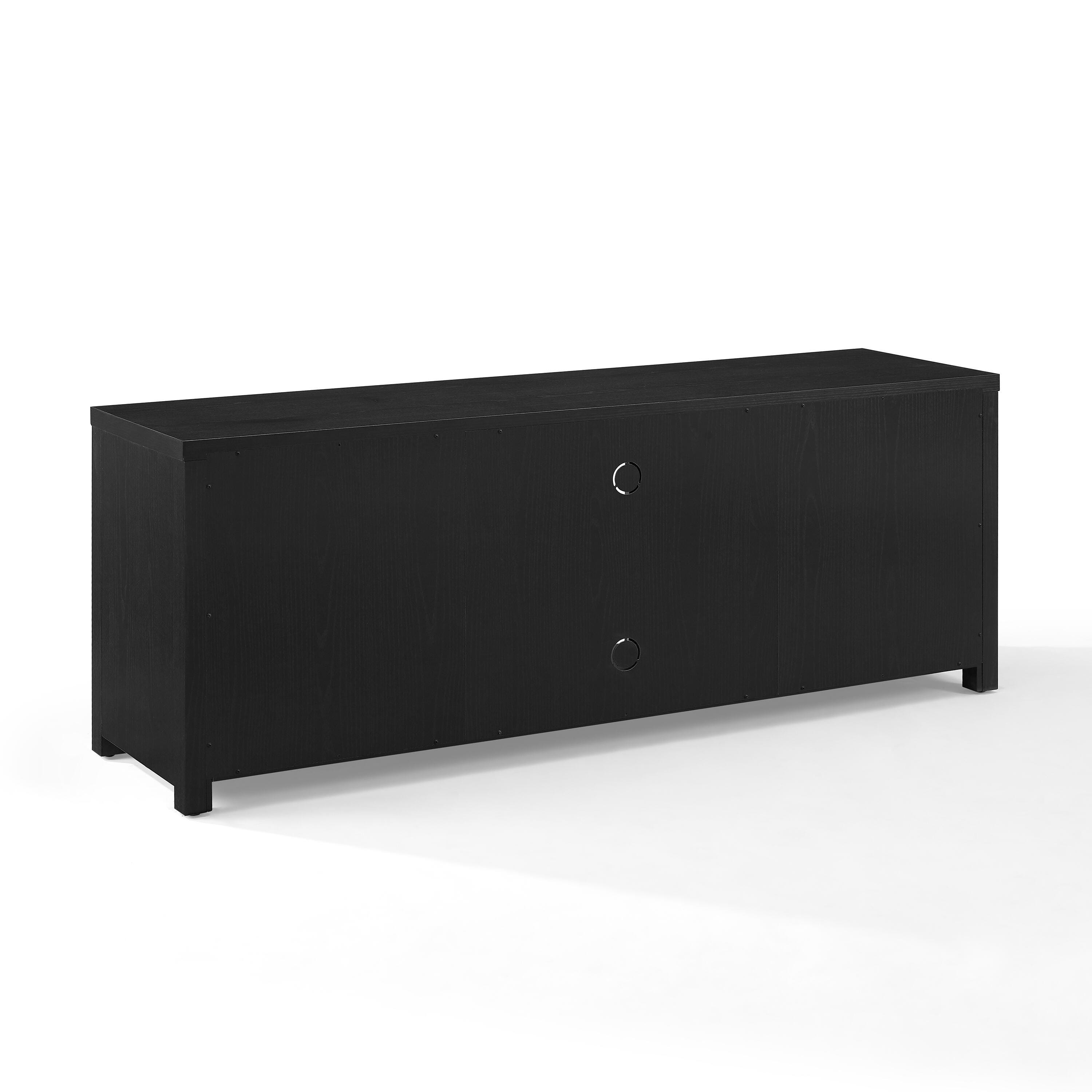 Crosley Furniture Gordon Low Profile 58" TV Stand, Black, large