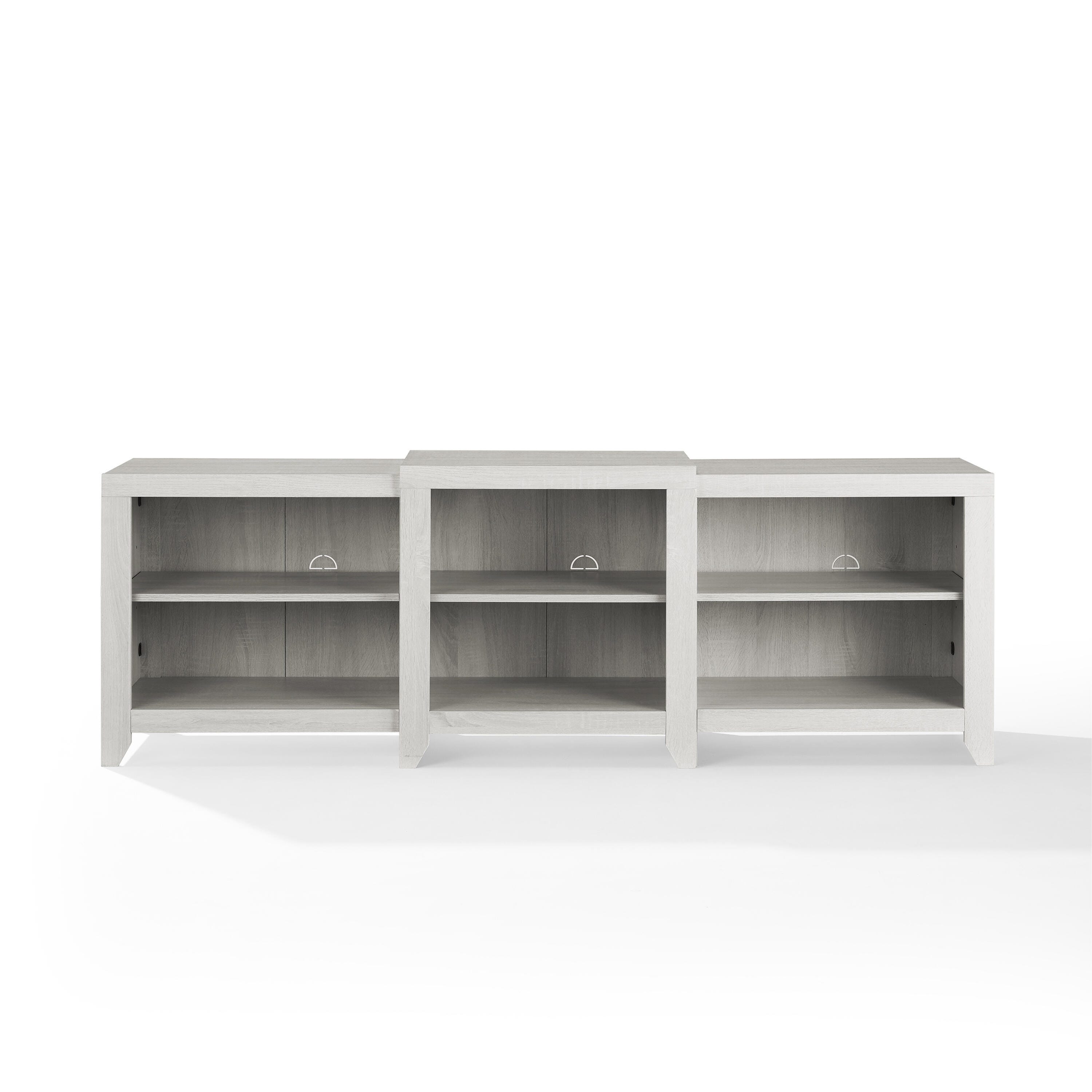 Crosley Furniture Ronin Low Profile 69" Tv Stand, Whitewash, large