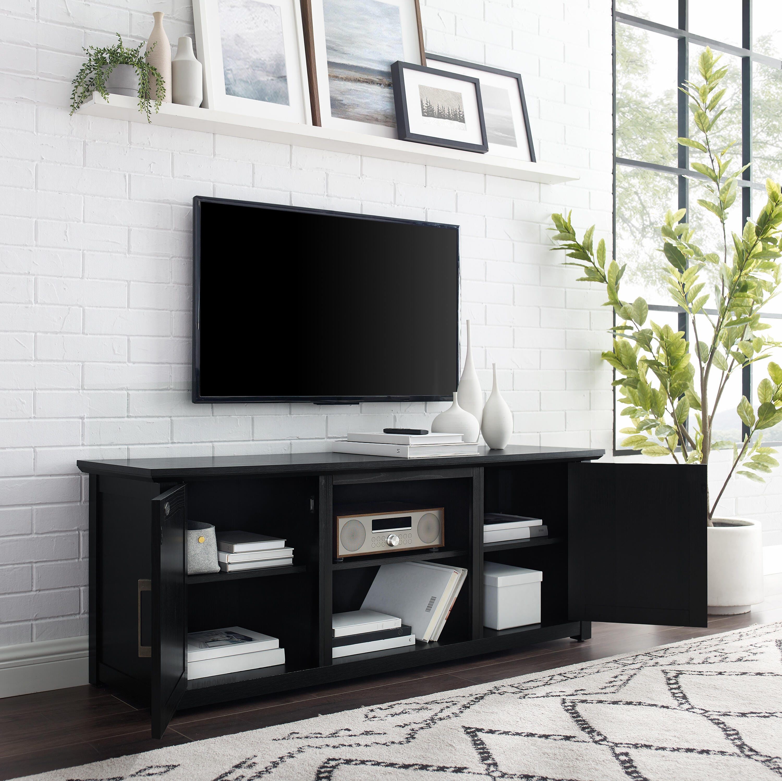 Crosley Furniture Camden Corner 58" TV Stand, , large