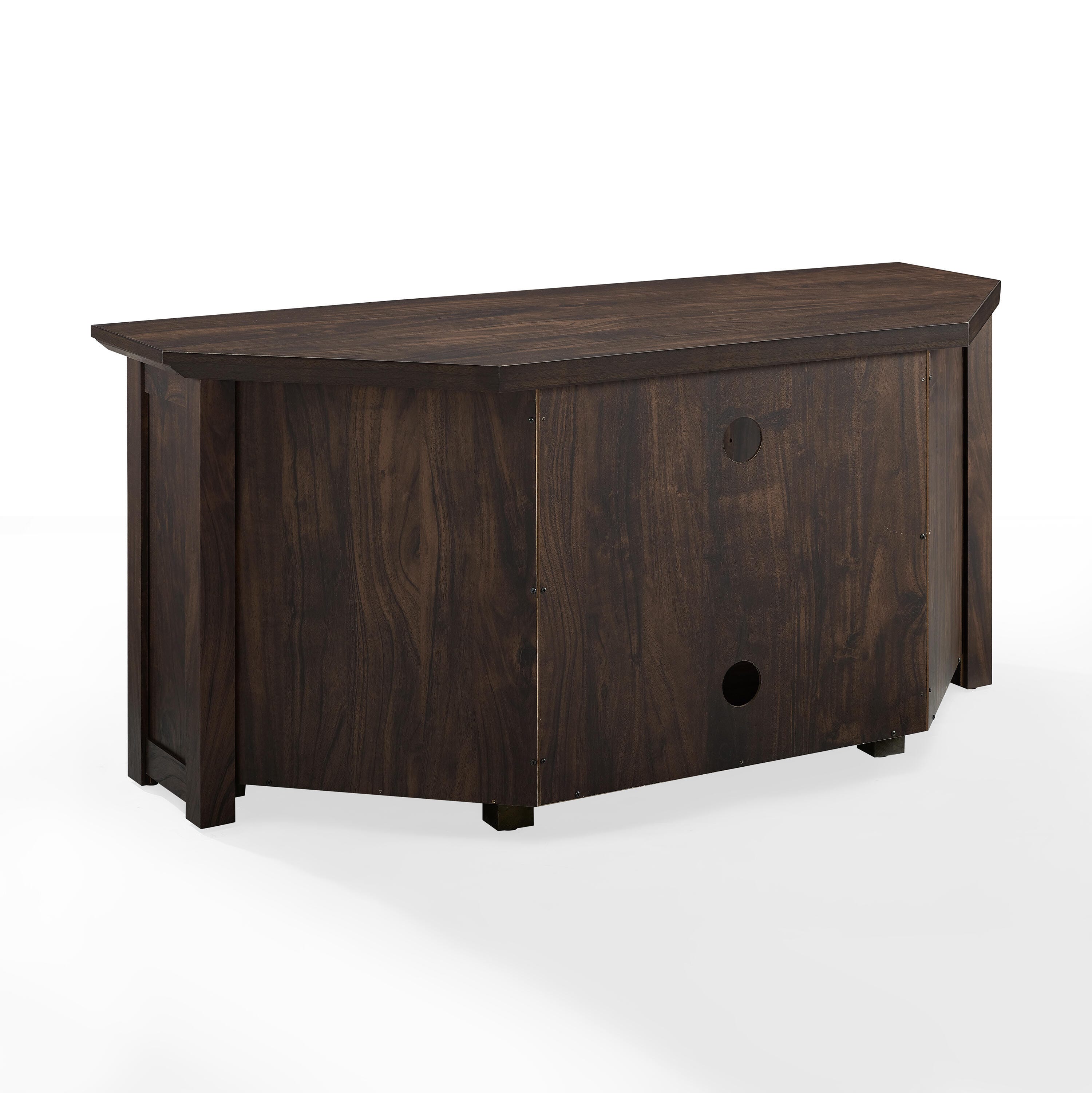 Crosley Furniture Camden Corner 47" TV Stand, Dark Walnut, large