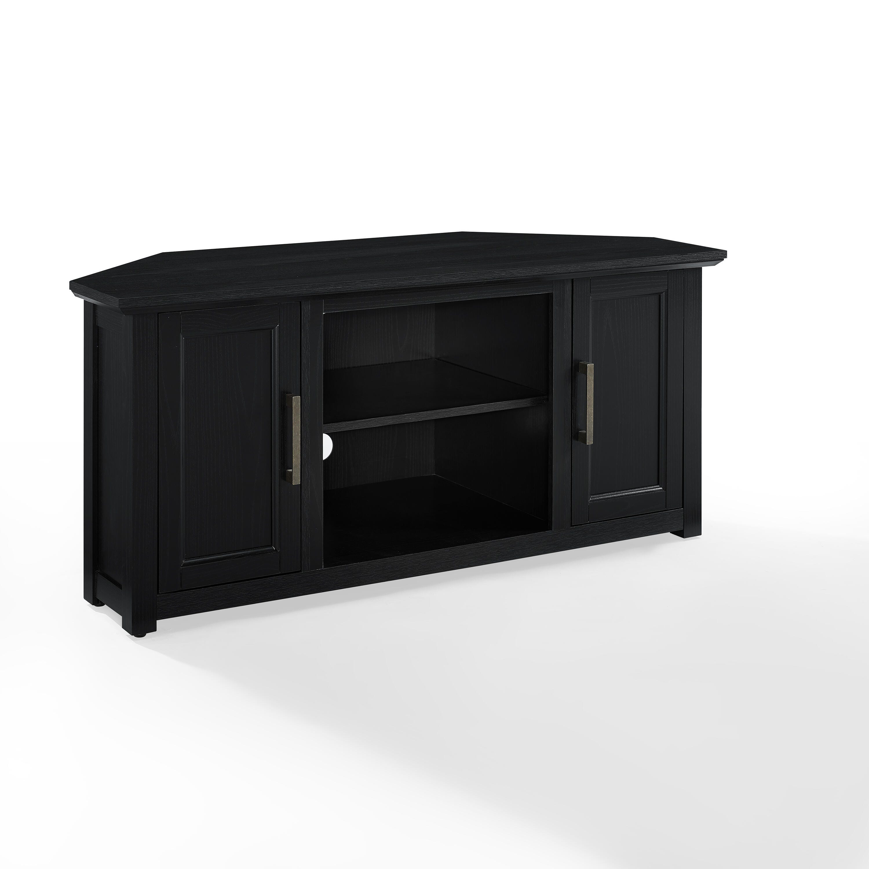 Crosley Furniture Camden Corner 47" TV Stand, Black, large