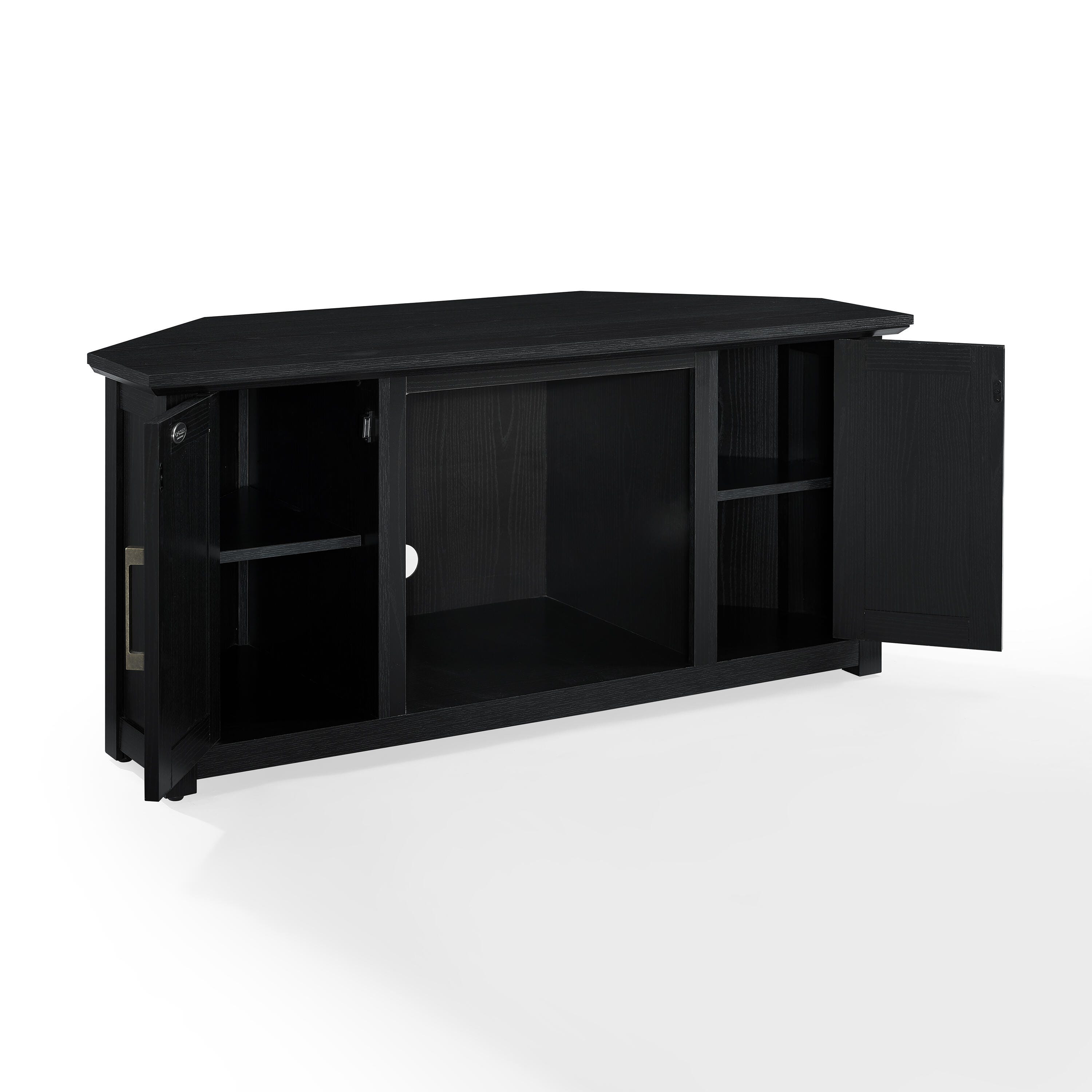 Crosley Furniture Camden Corner 47" TV Stand, Black, large