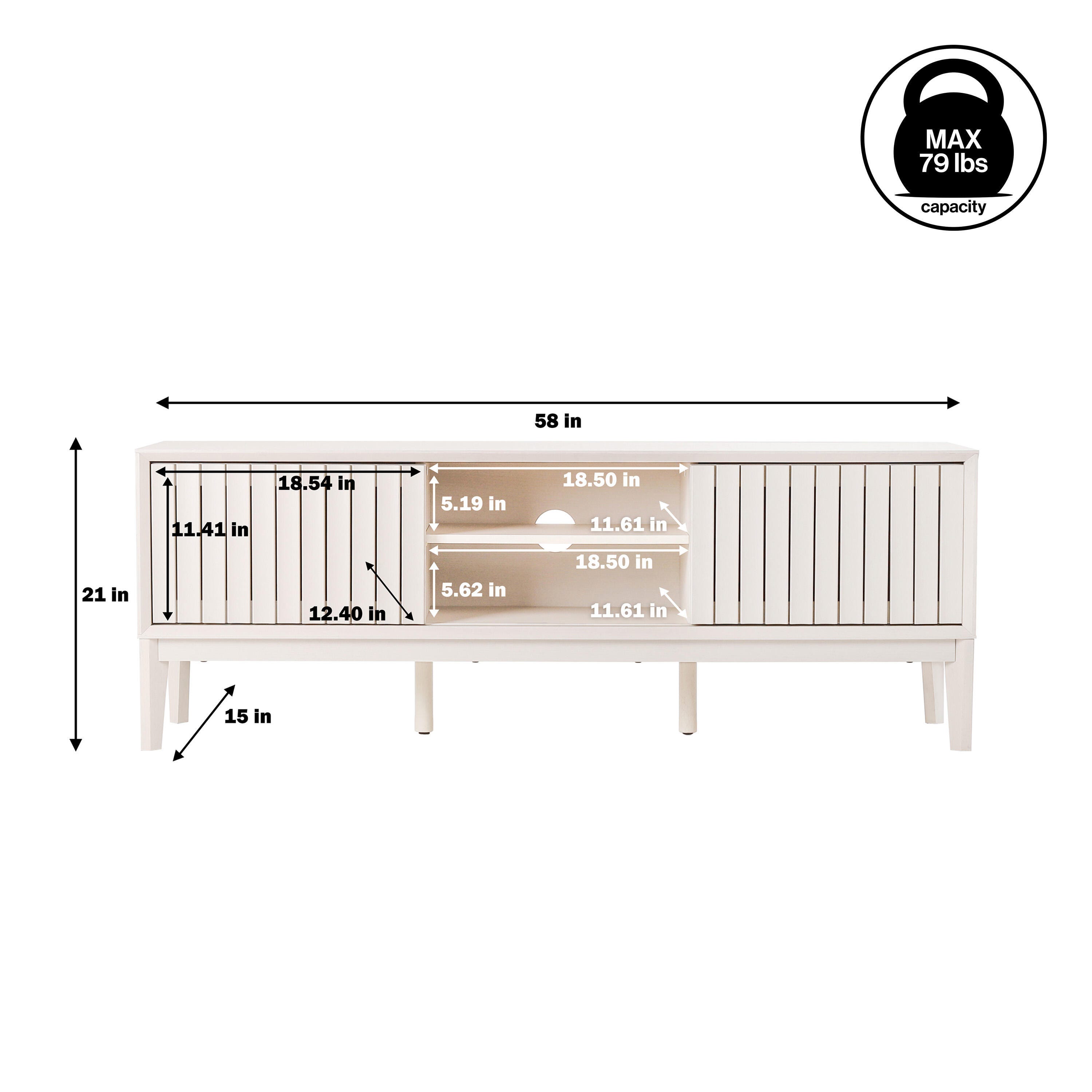 JONATHAN Y Gennaro 58" TV Stand, , large