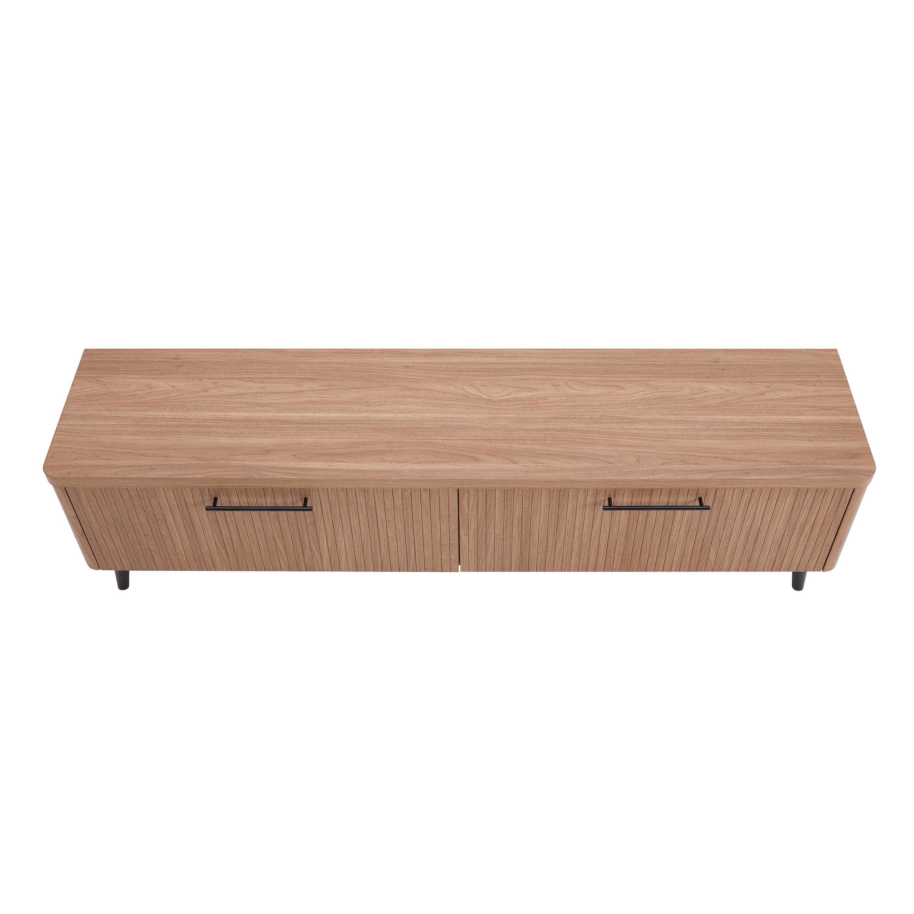 Manhattan Comfort Jodie 68.9" TV Stand, Maple, large
