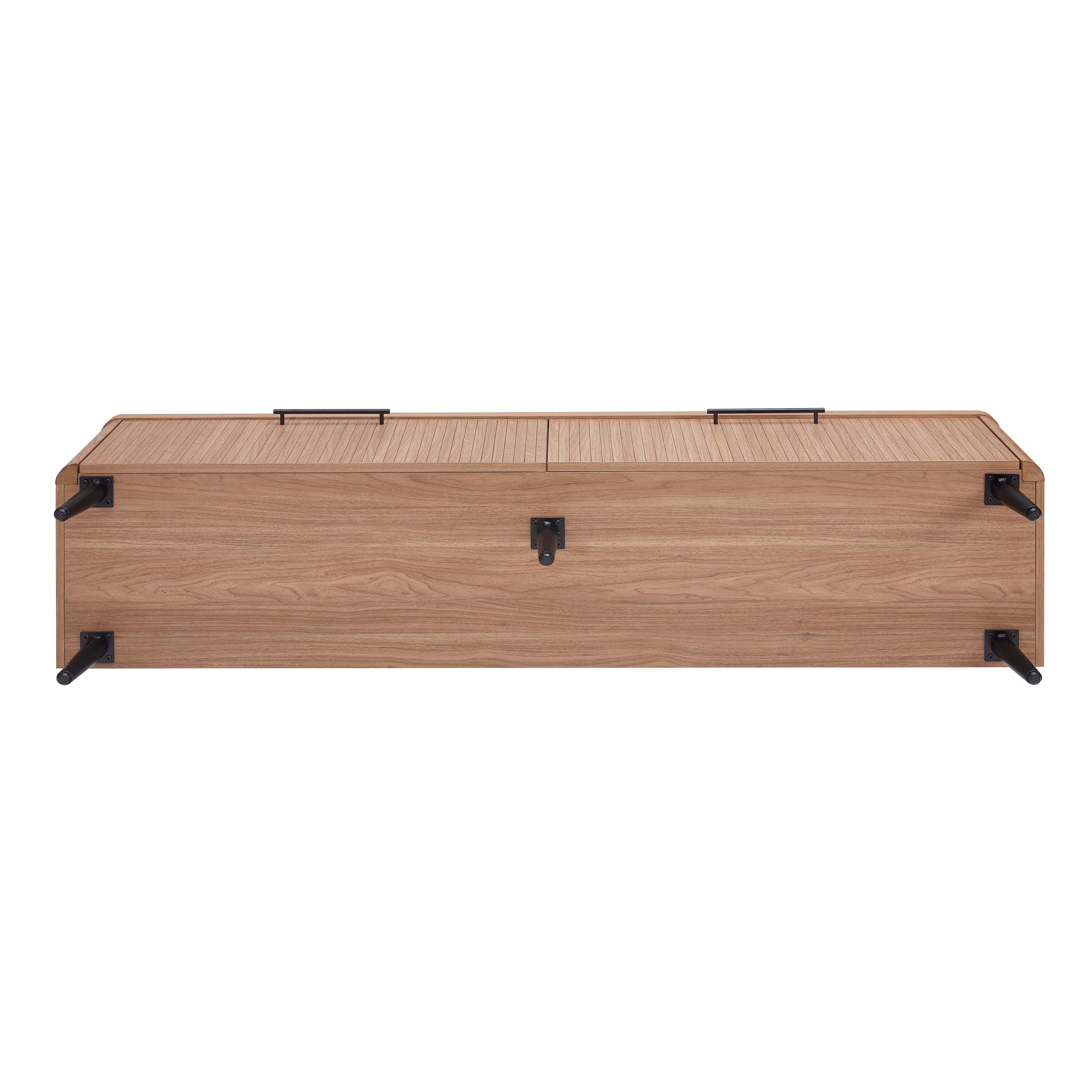 Manhattan Comfort Jodie 68.9" TV Stand, Maple, large