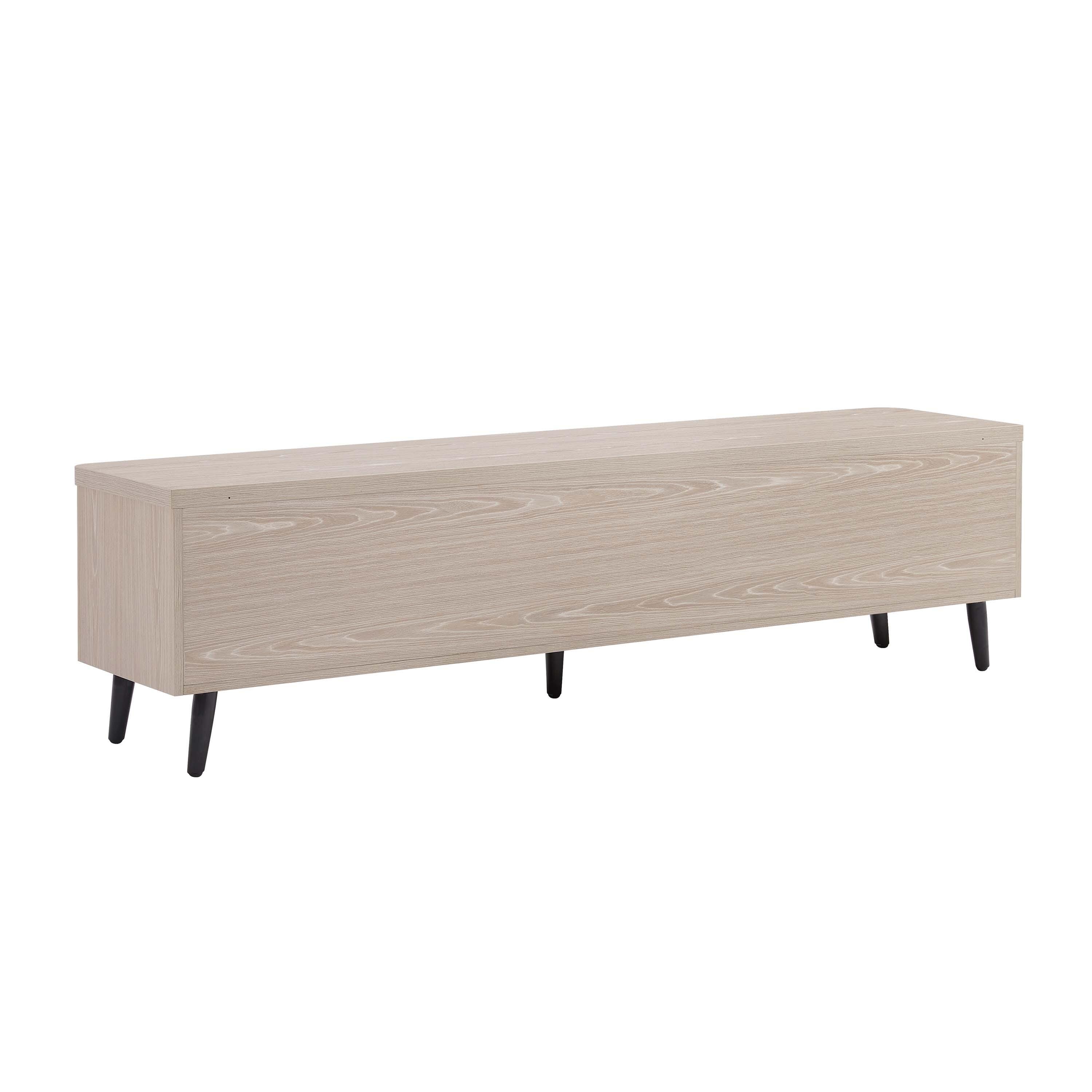 Manhattan Comfort Jodie 68.9" TV Stand, White Washed Oak, large