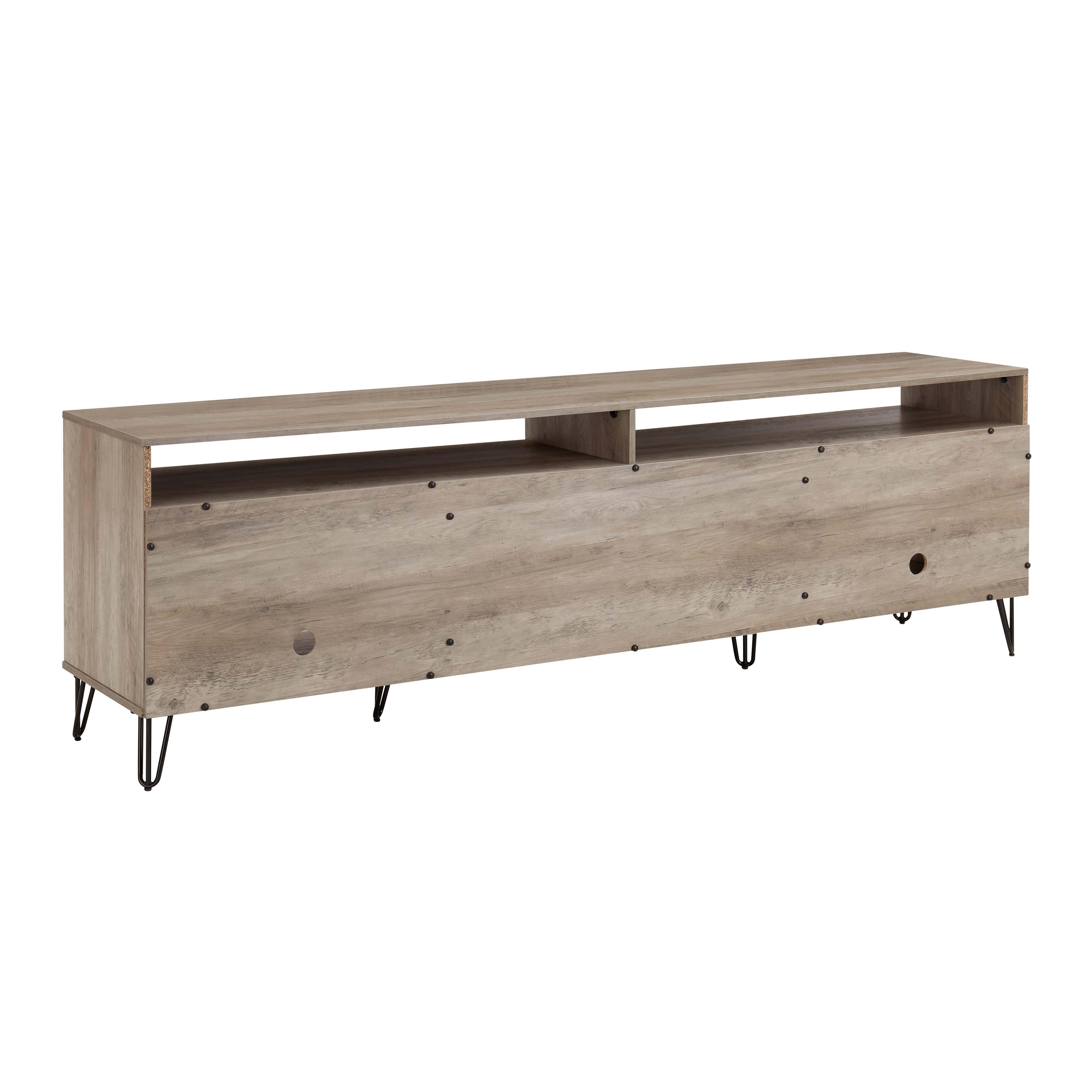 Manhattan Comfort DUMBO 85" TV Stand with 2 Drawers, Rustic Gray, large