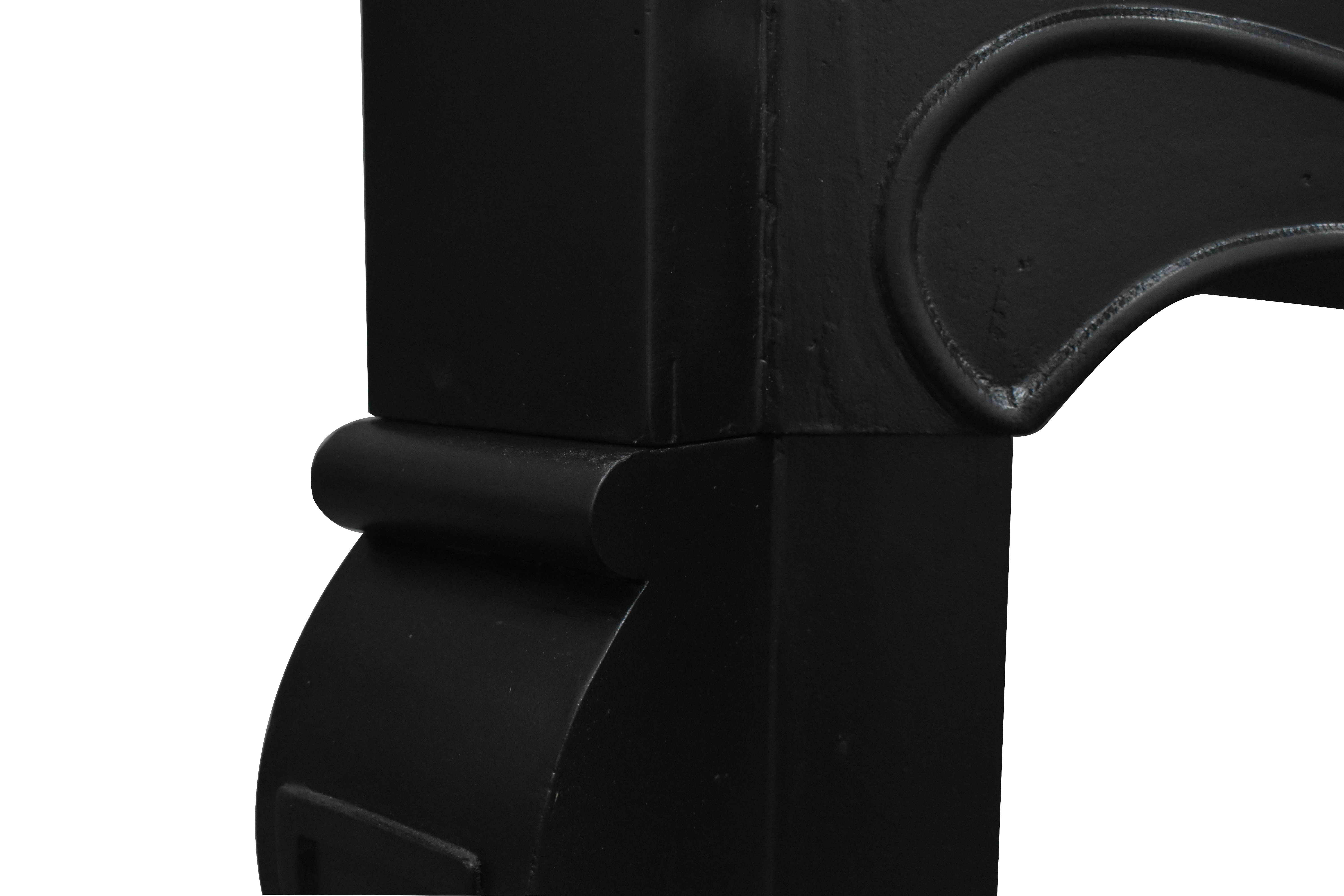 Storied Home Victorian 8" Fireplace Mantel, Black, large