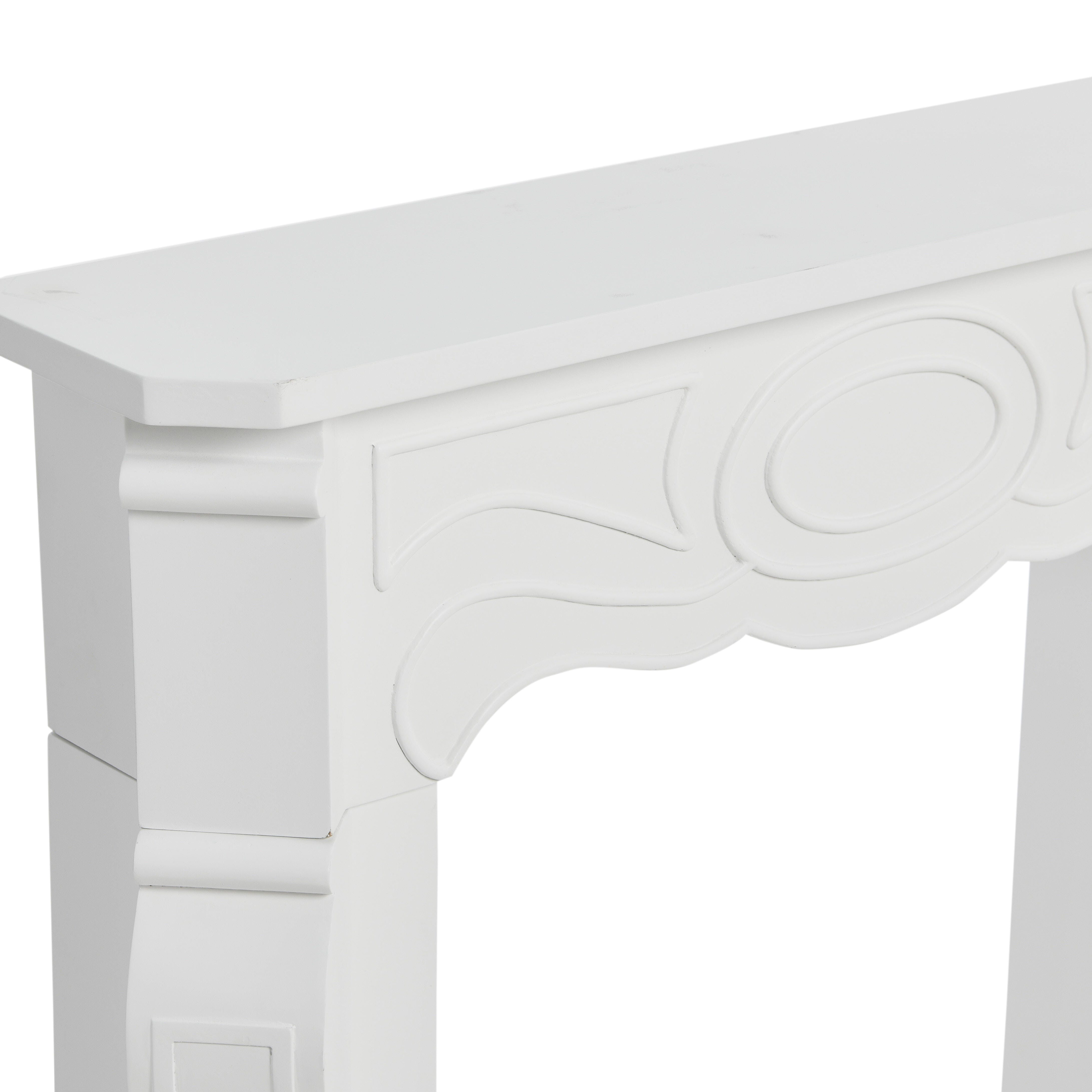 Storied Home Victorian 8" Fireplace Mantel, White, large