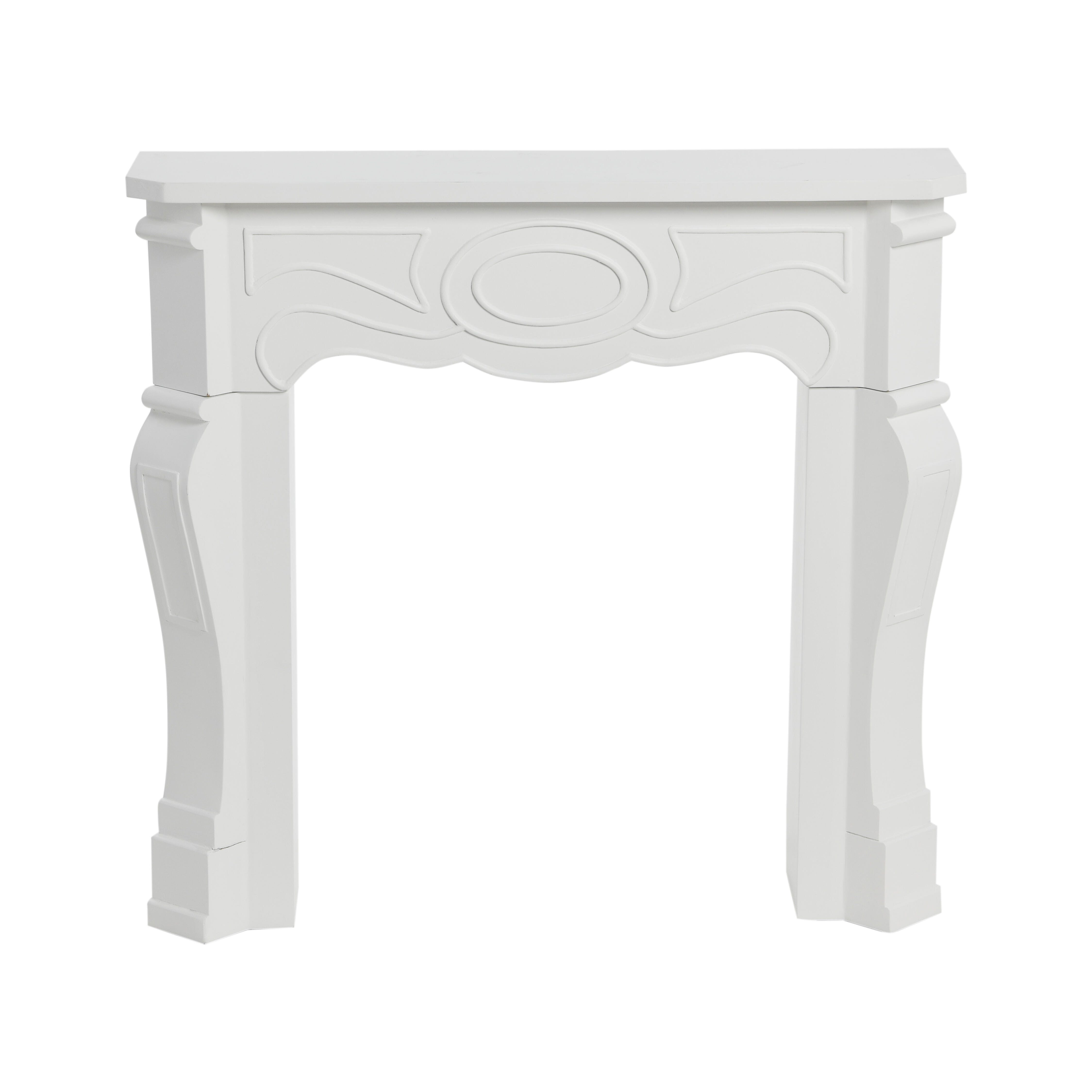 Storied Home Victorian 8" Fireplace Mantel, White, large