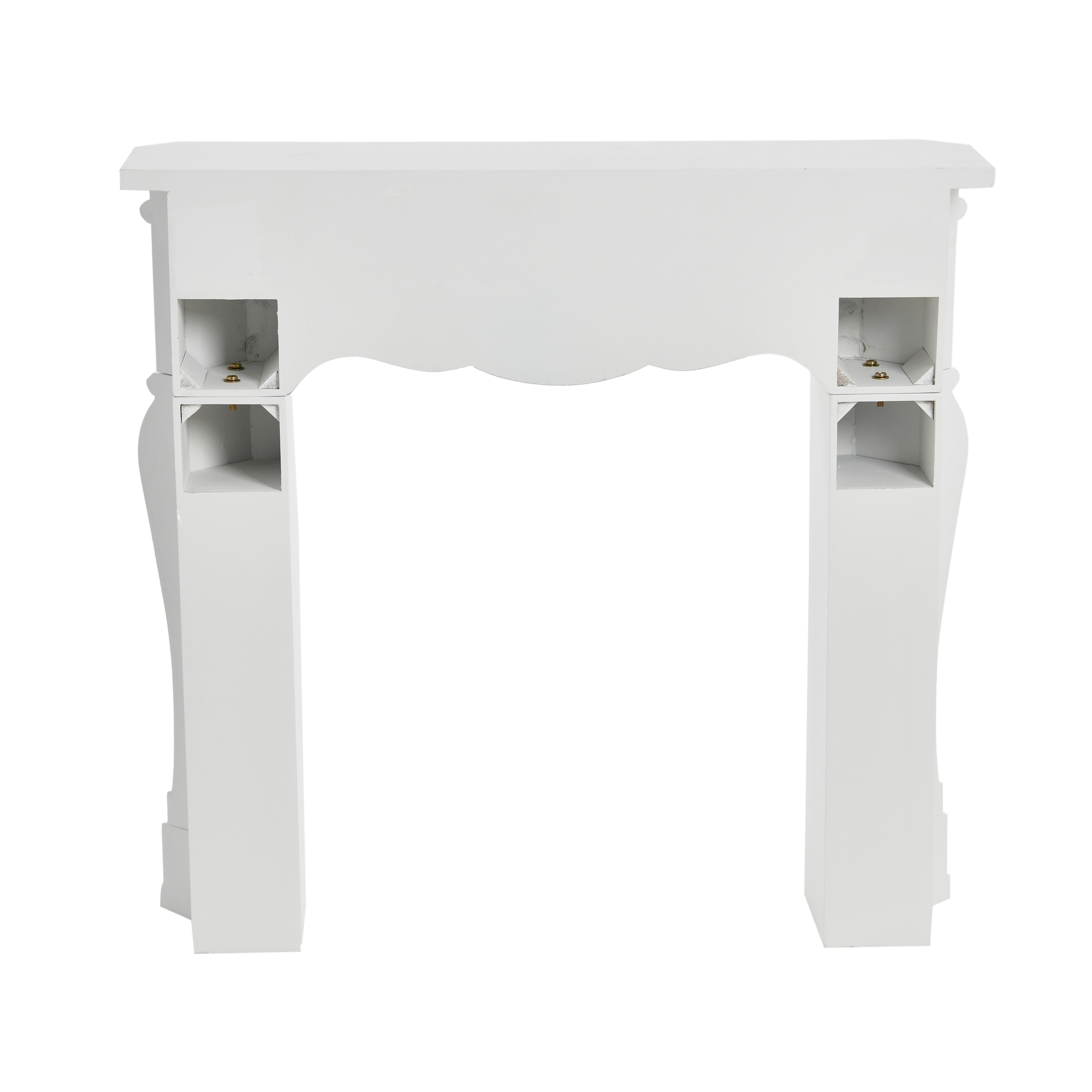 Storied Home Victorian 8" Fireplace Mantel, White, large