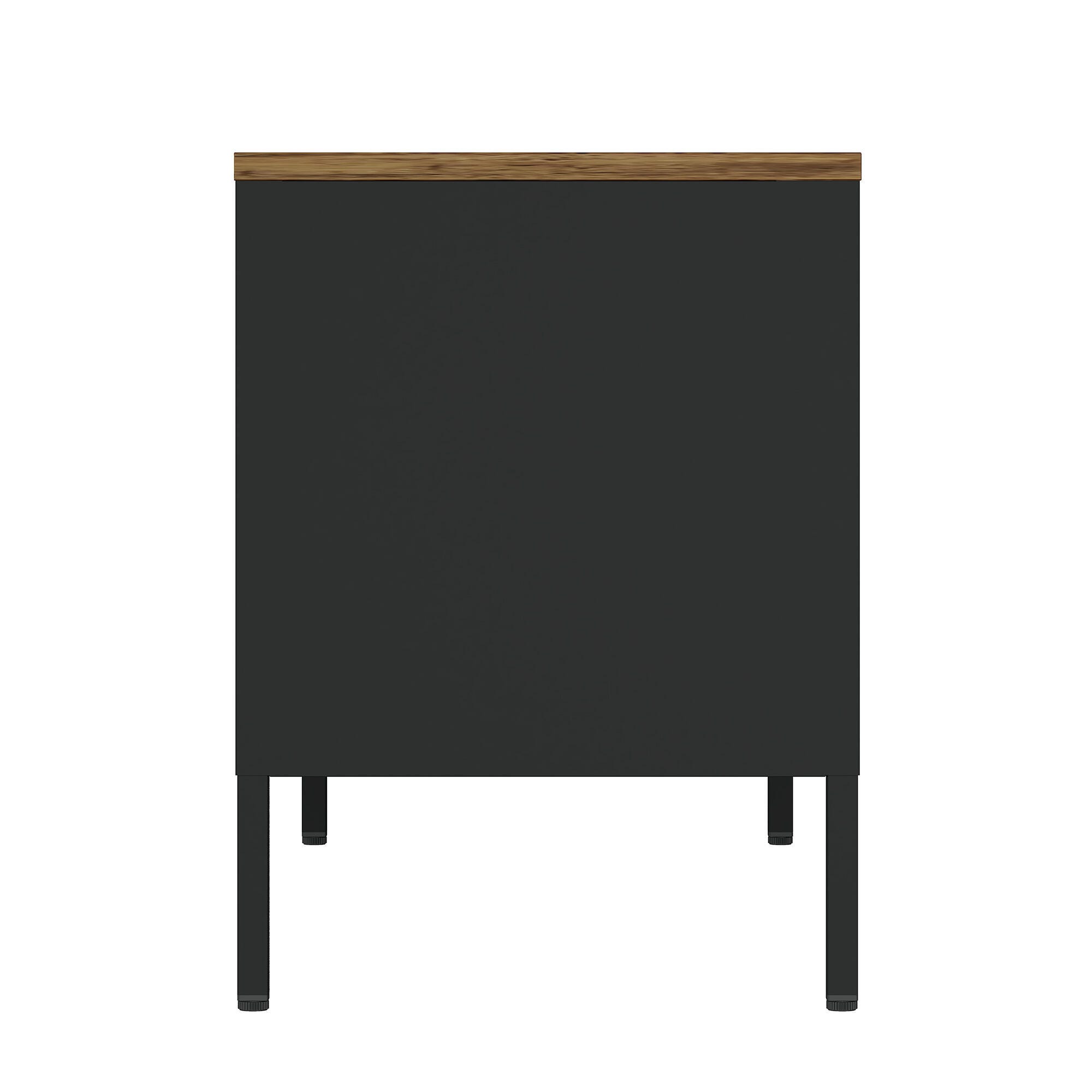 Manhattan Comfort Landen 47" TV Stand, Black, large