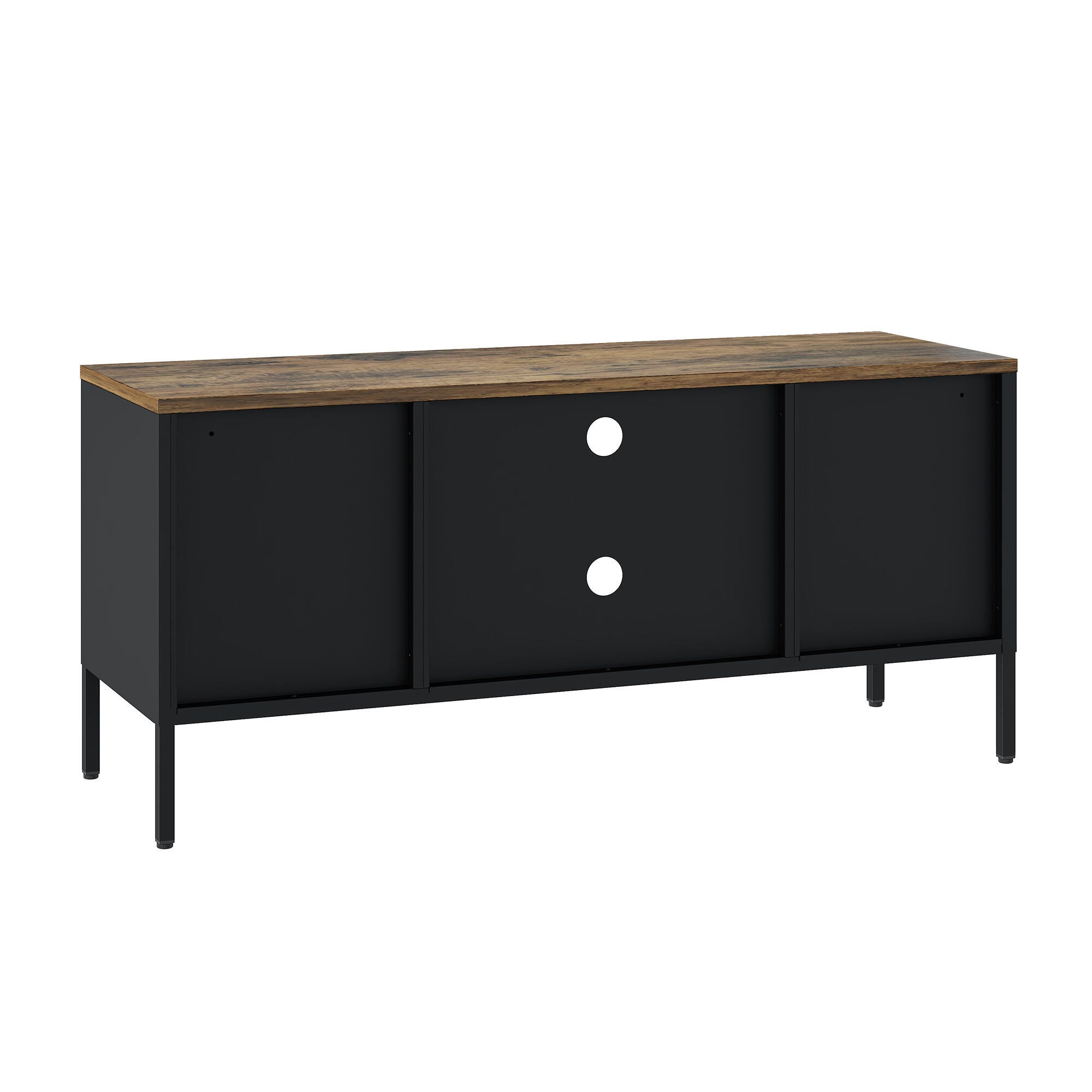 Manhattan Comfort Landen 47" TV Stand, Black, large
