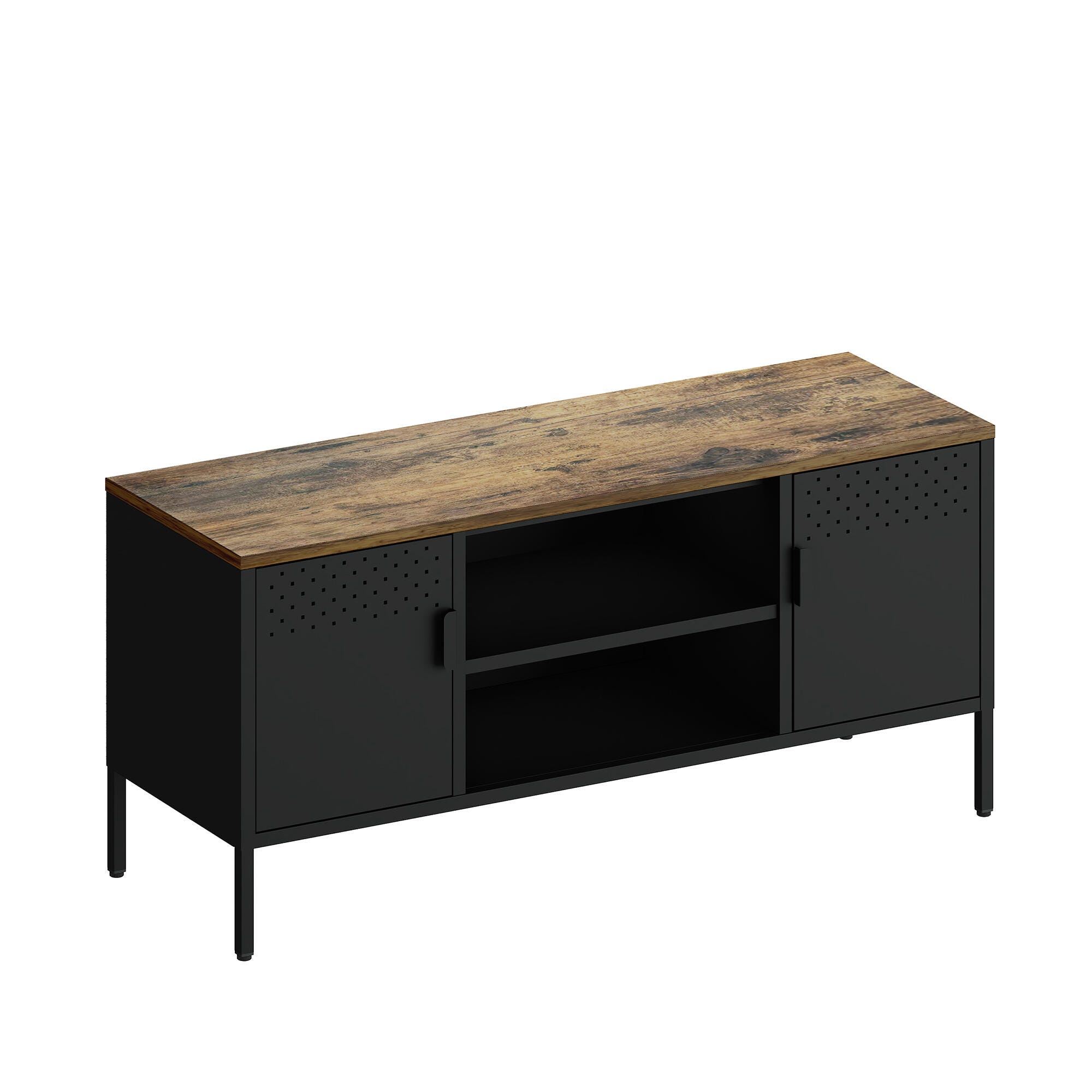 Manhattan Comfort Landen 47" TV Stand, Black, large