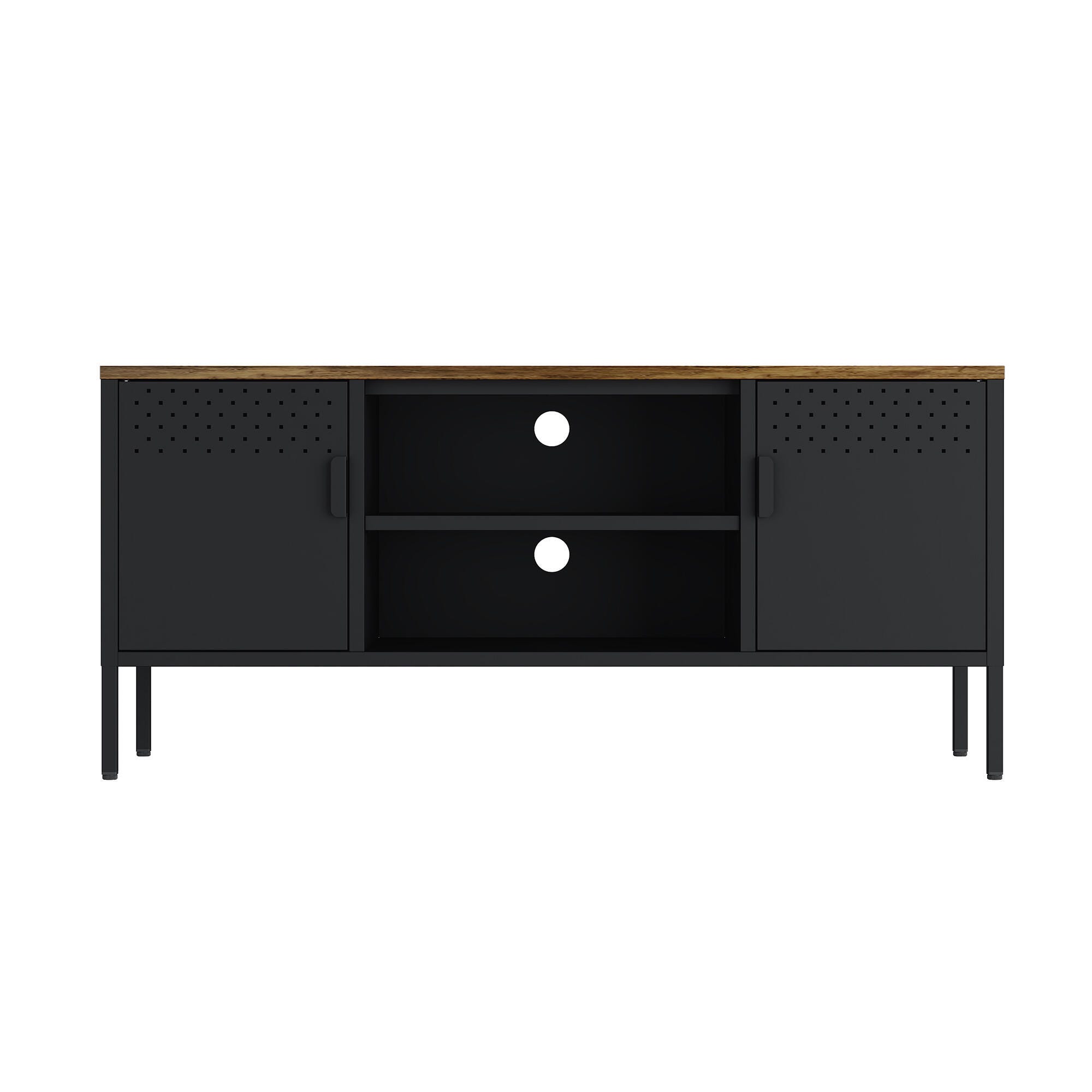 Manhattan Comfort Landen 47" TV Stand, Black, large