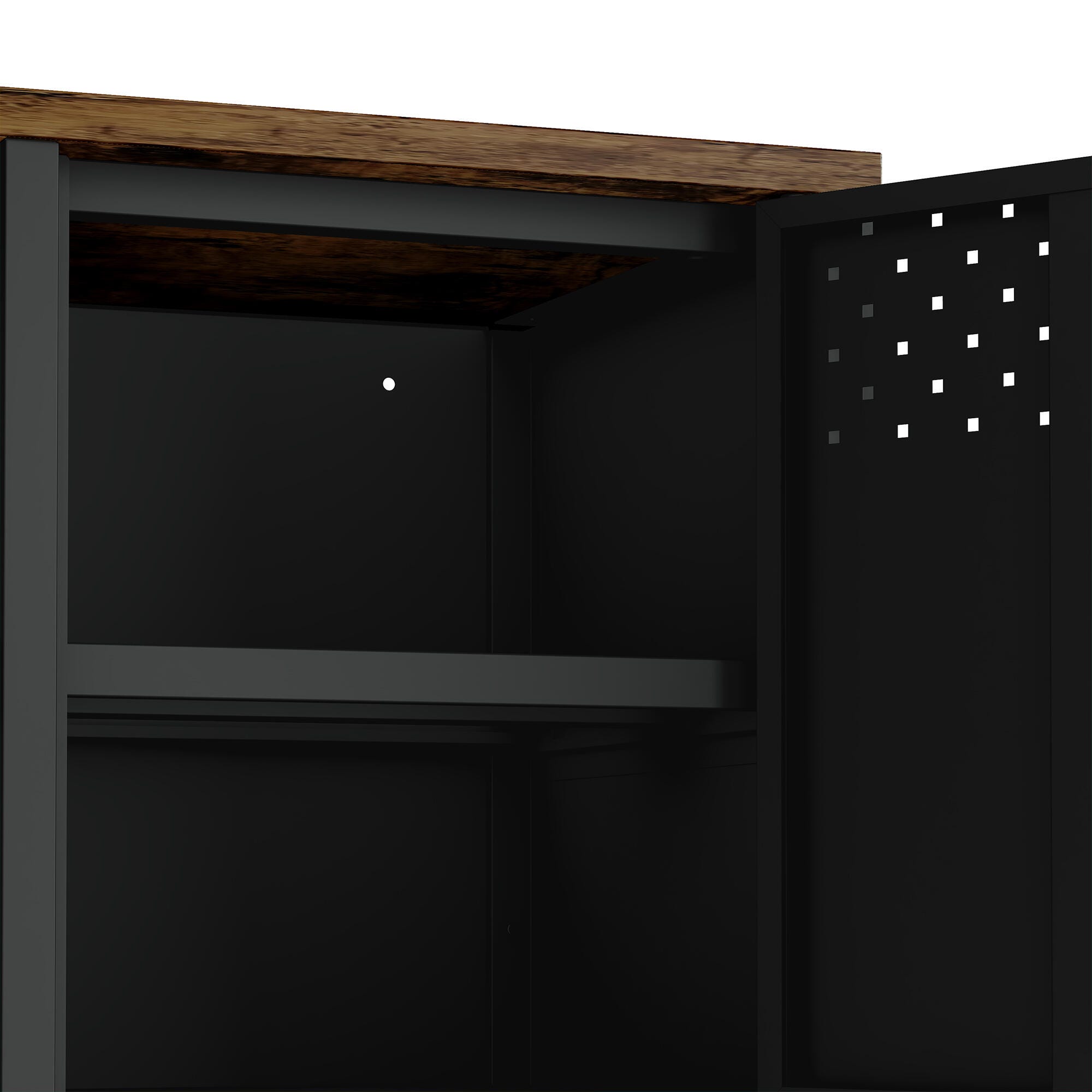 Manhattan Comfort Landen 47" TV Stand, Black, large
