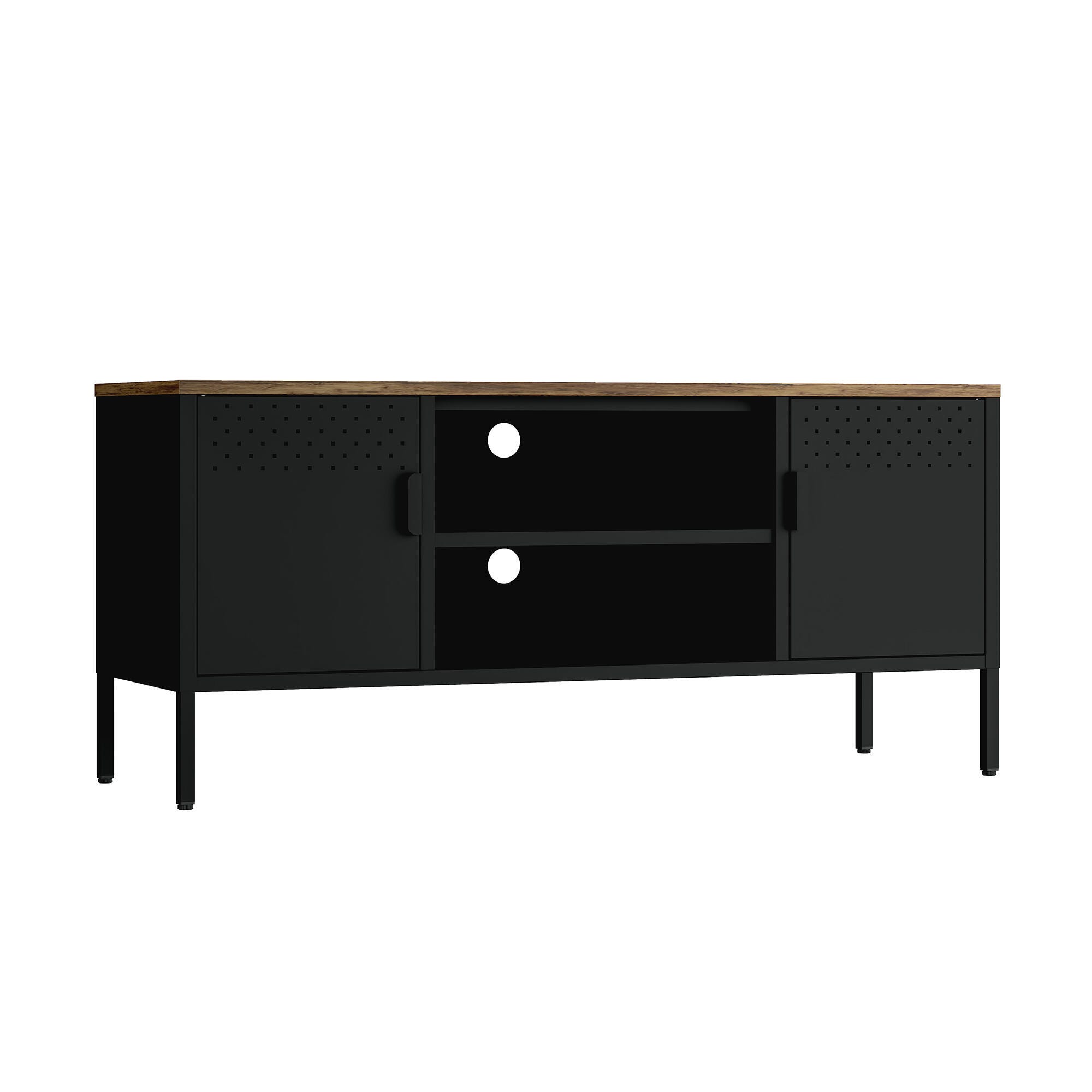 Manhattan Comfort Landen 47" TV Stand, Black, large
