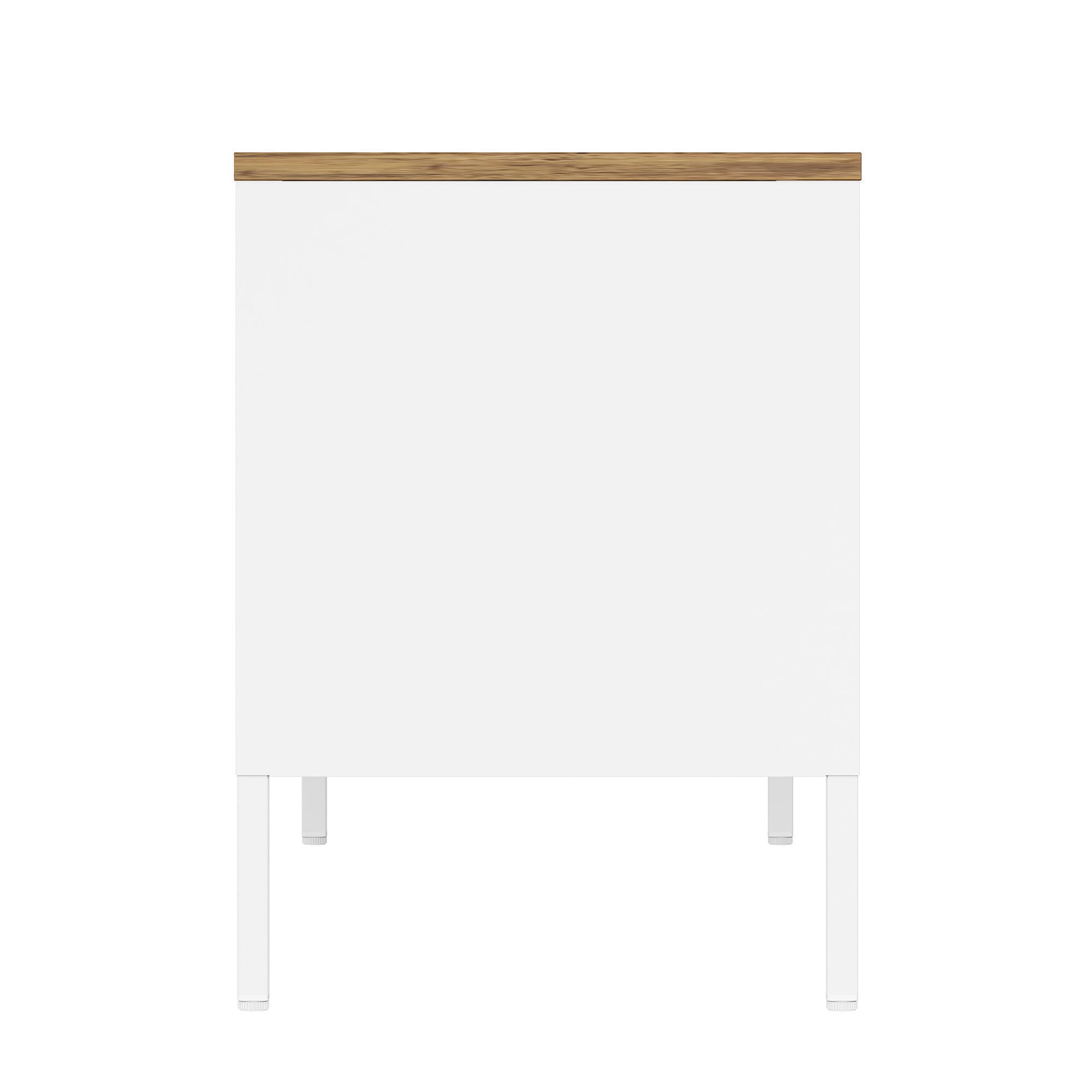 Manhattan Comfort Landen 47" TV Stand, White, large