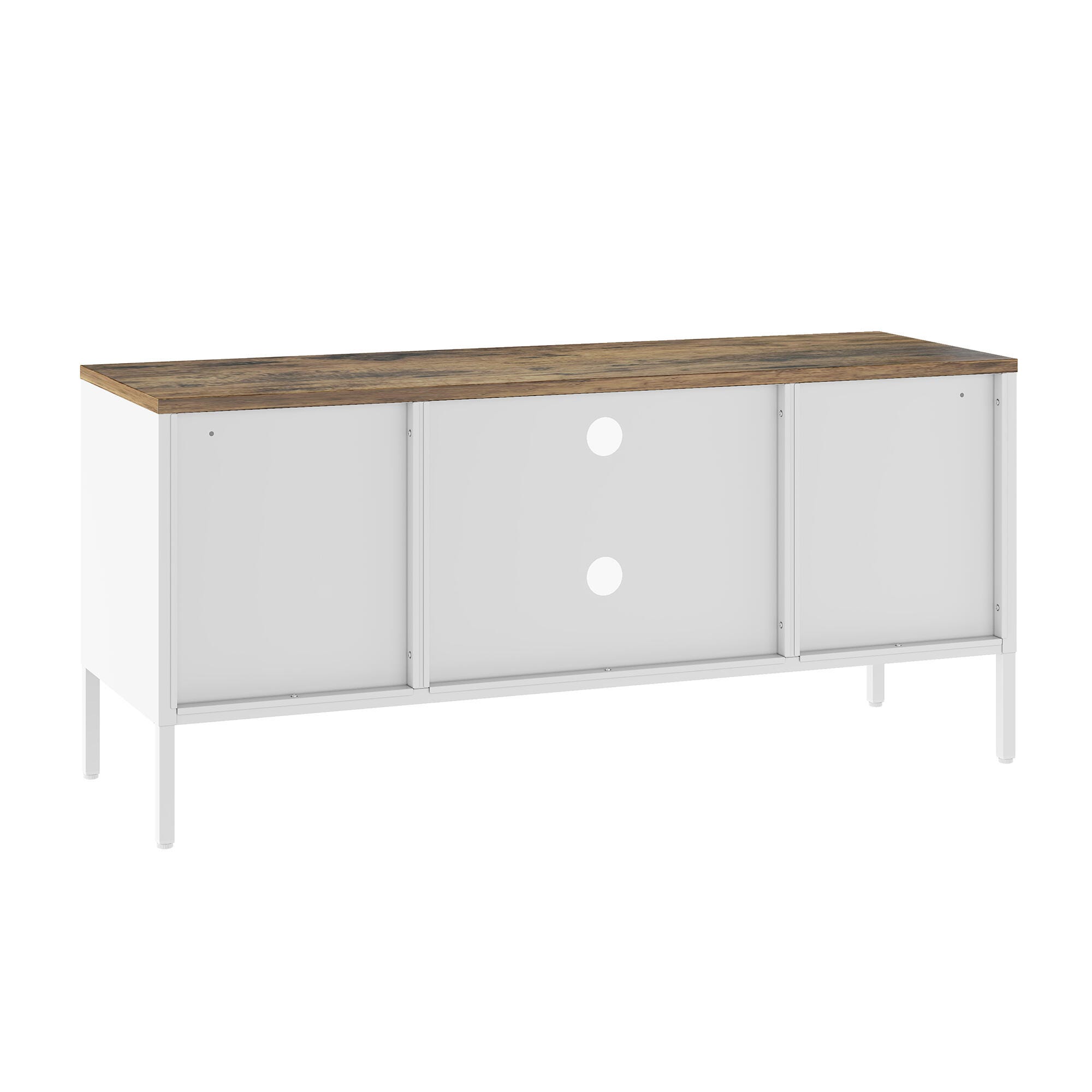Manhattan Comfort Landen 47" TV Stand, White, large