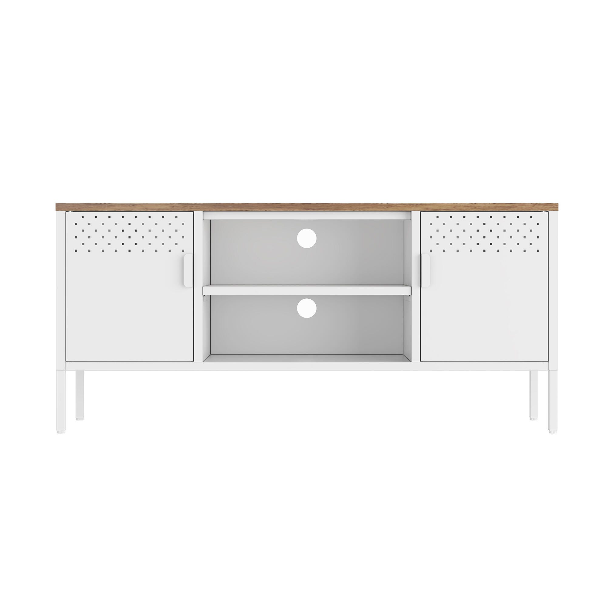 Manhattan Comfort Landen 47" TV Stand, White, large