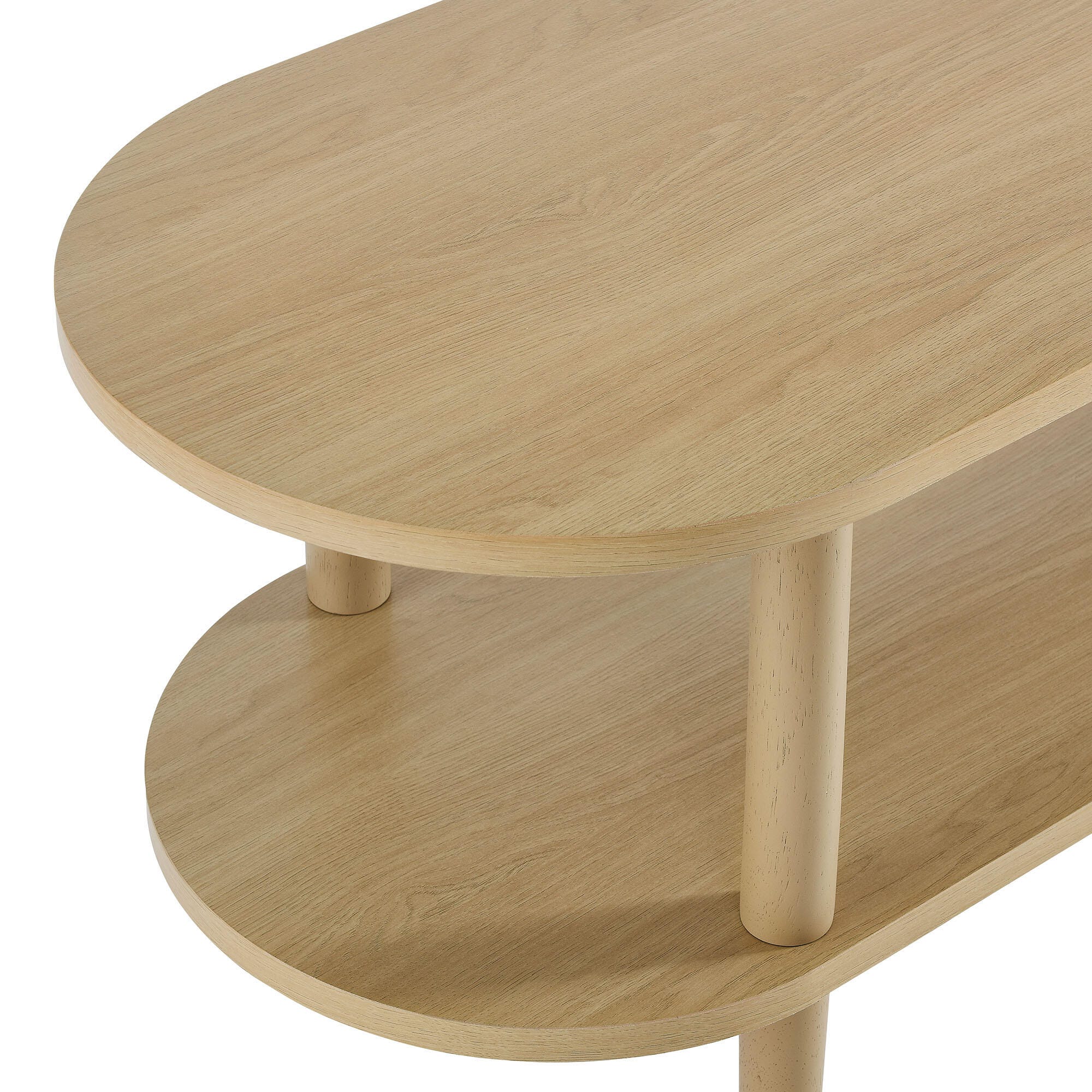 Modway Torus 70" TV Stand, Light Oak, large