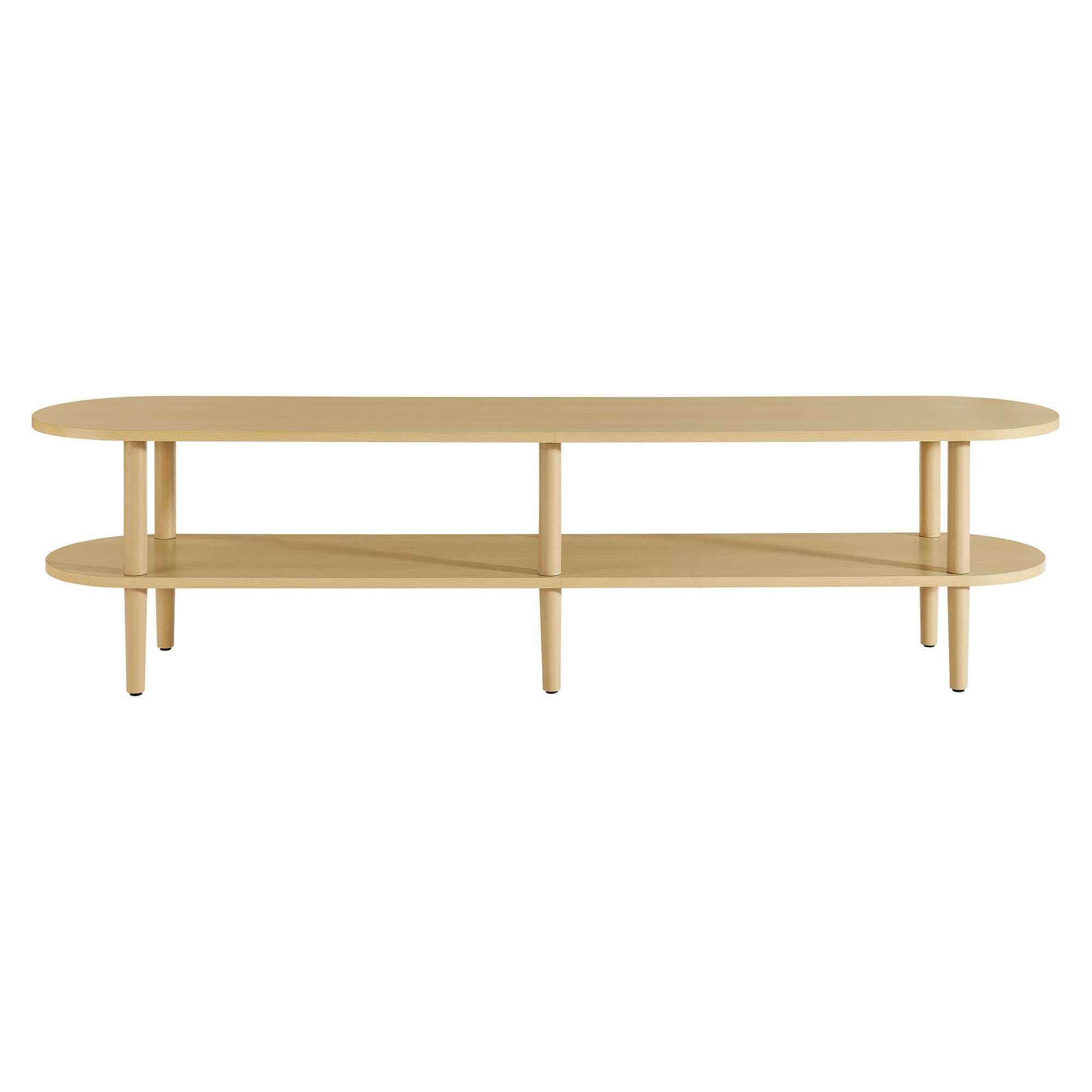 Modway Torus 70" TV Stand, Light Oak, large