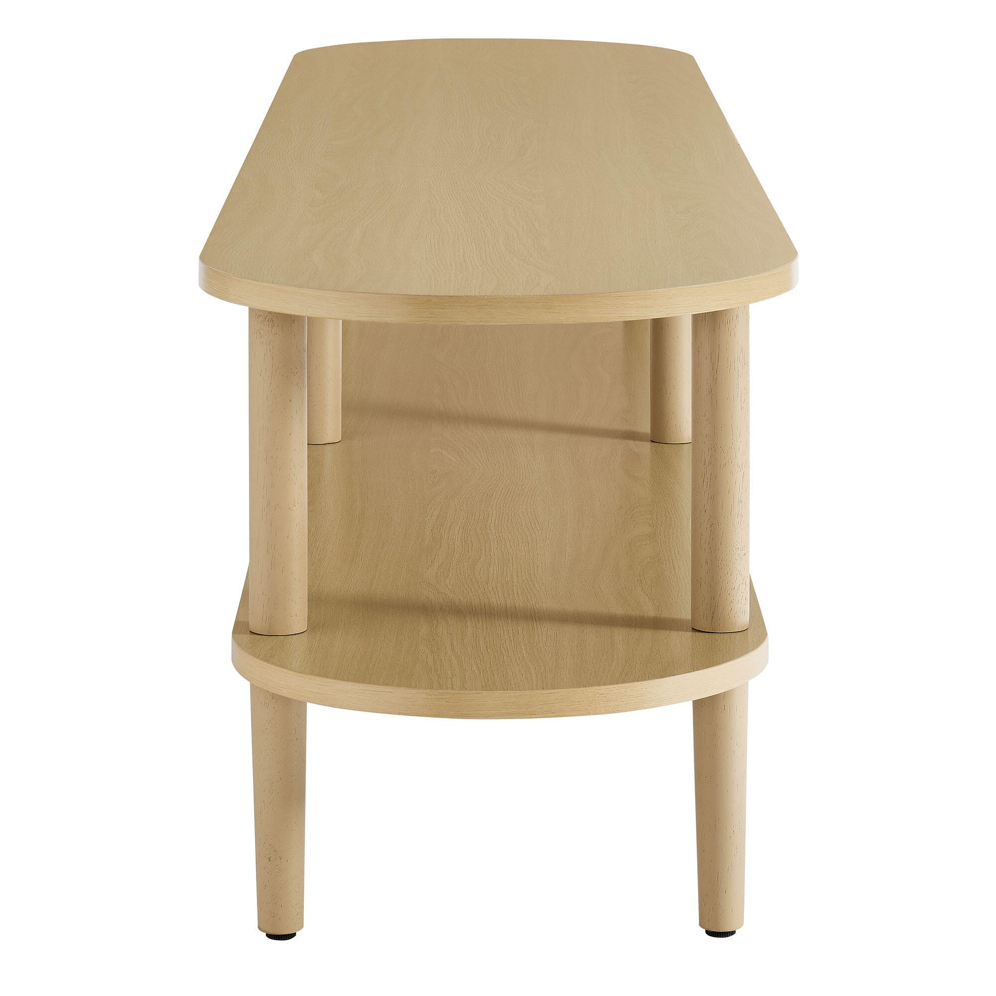 Modway Torus 70" TV Stand, Light Oak, large