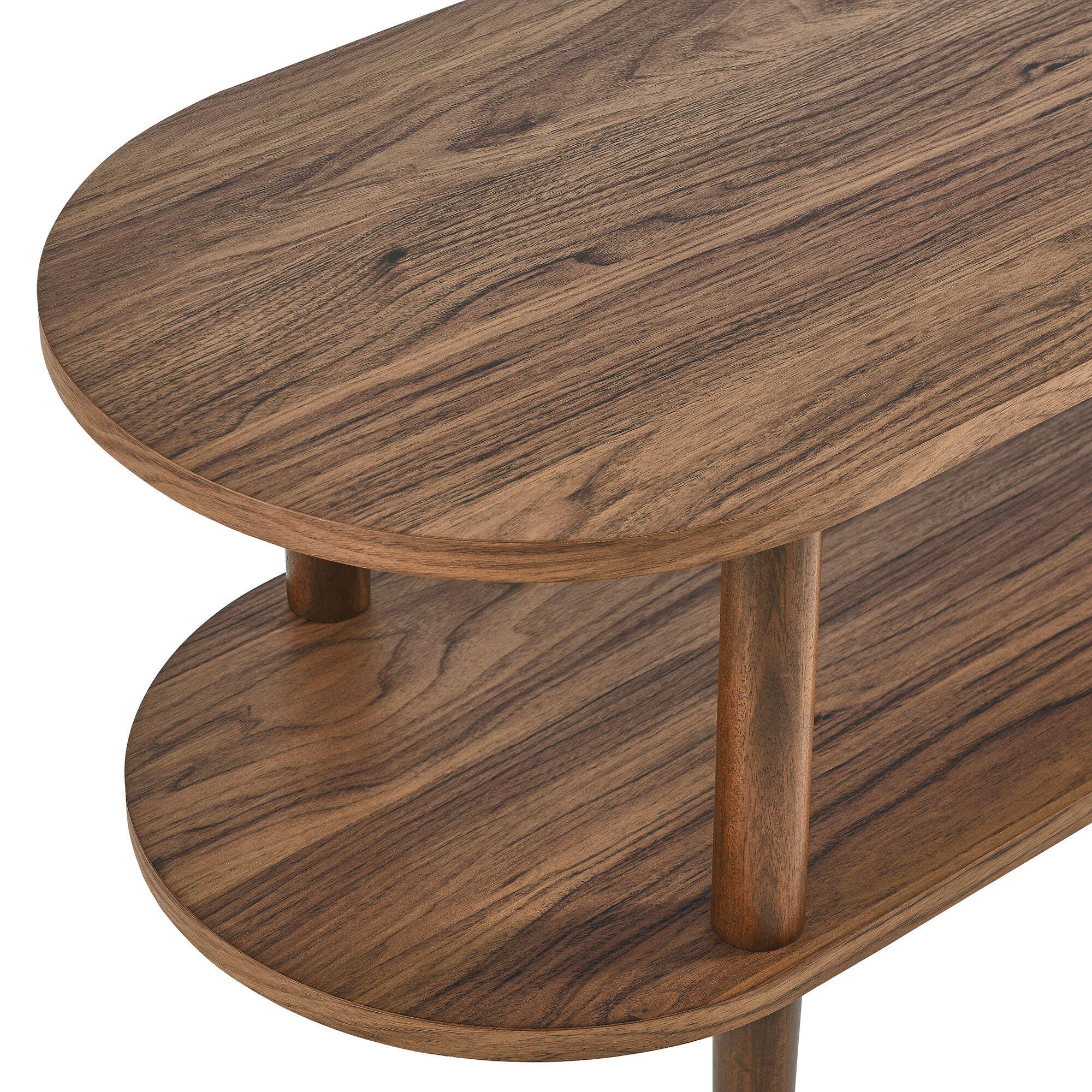 Modway Torus 70" TV Stand, Walnut, large