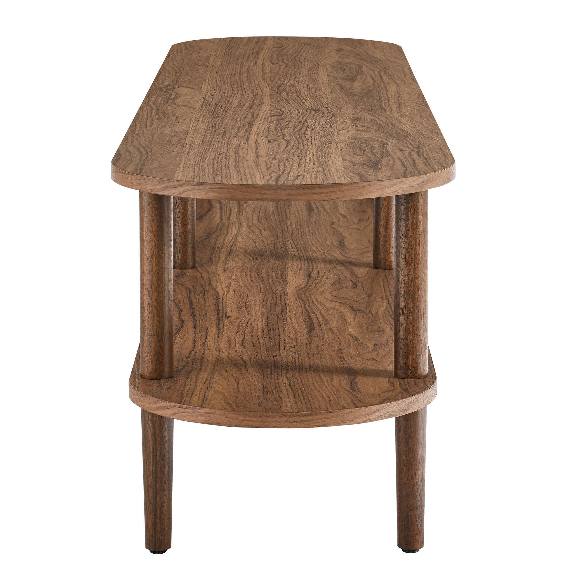 Modway Torus 70" TV Stand, Walnut, large