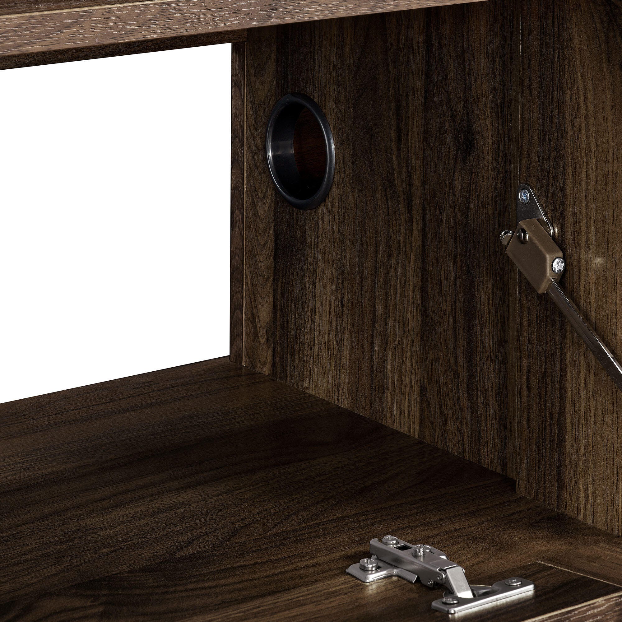 Modway Vaughn 64" TV Stand, Walnut, large