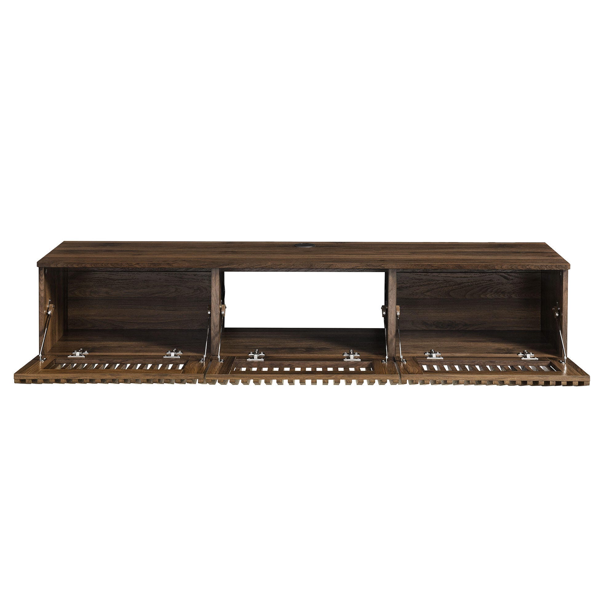 Modway Vaughn 64" TV Stand, Walnut, large