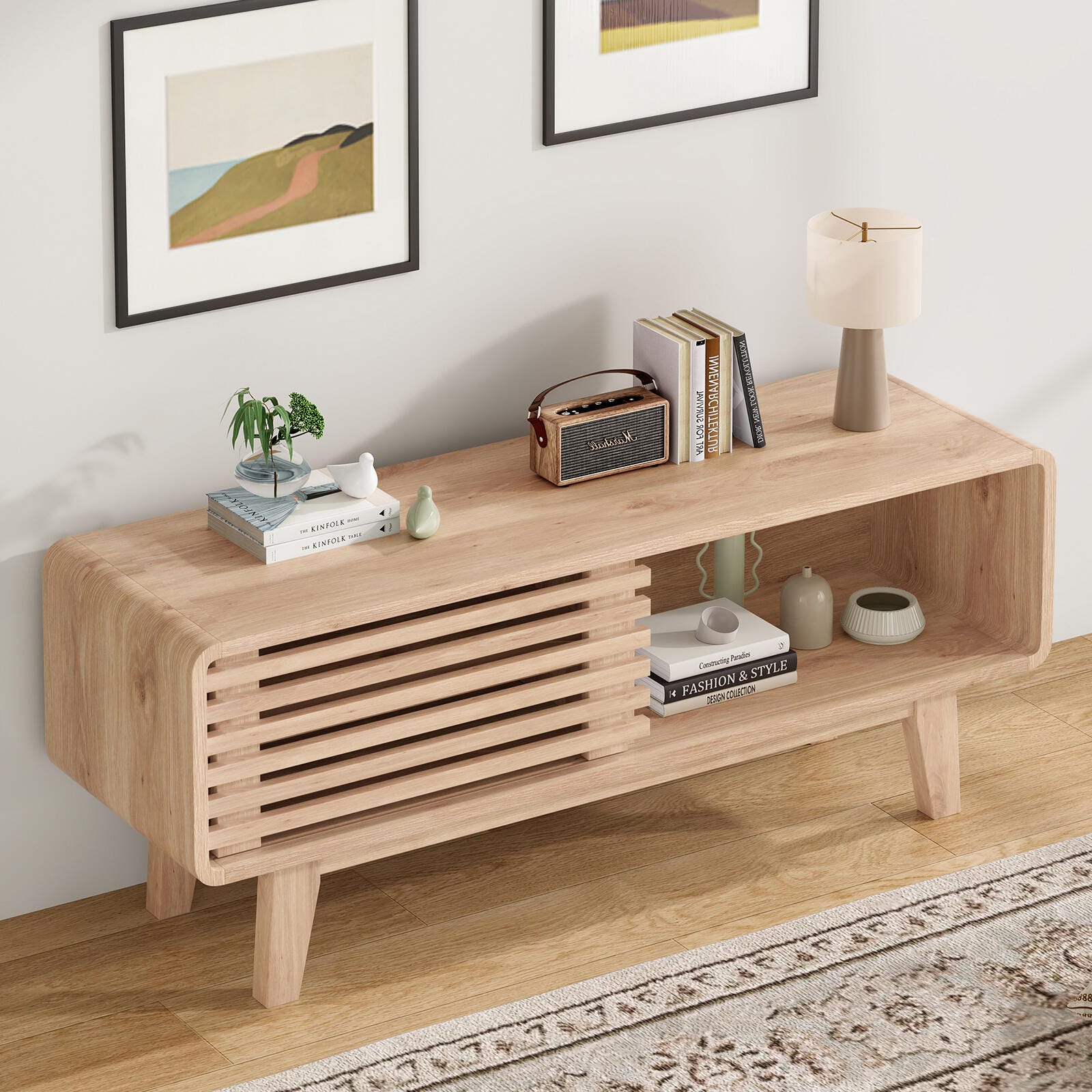 Dovelina Livoura 46" TV Stand, Natural, rollover