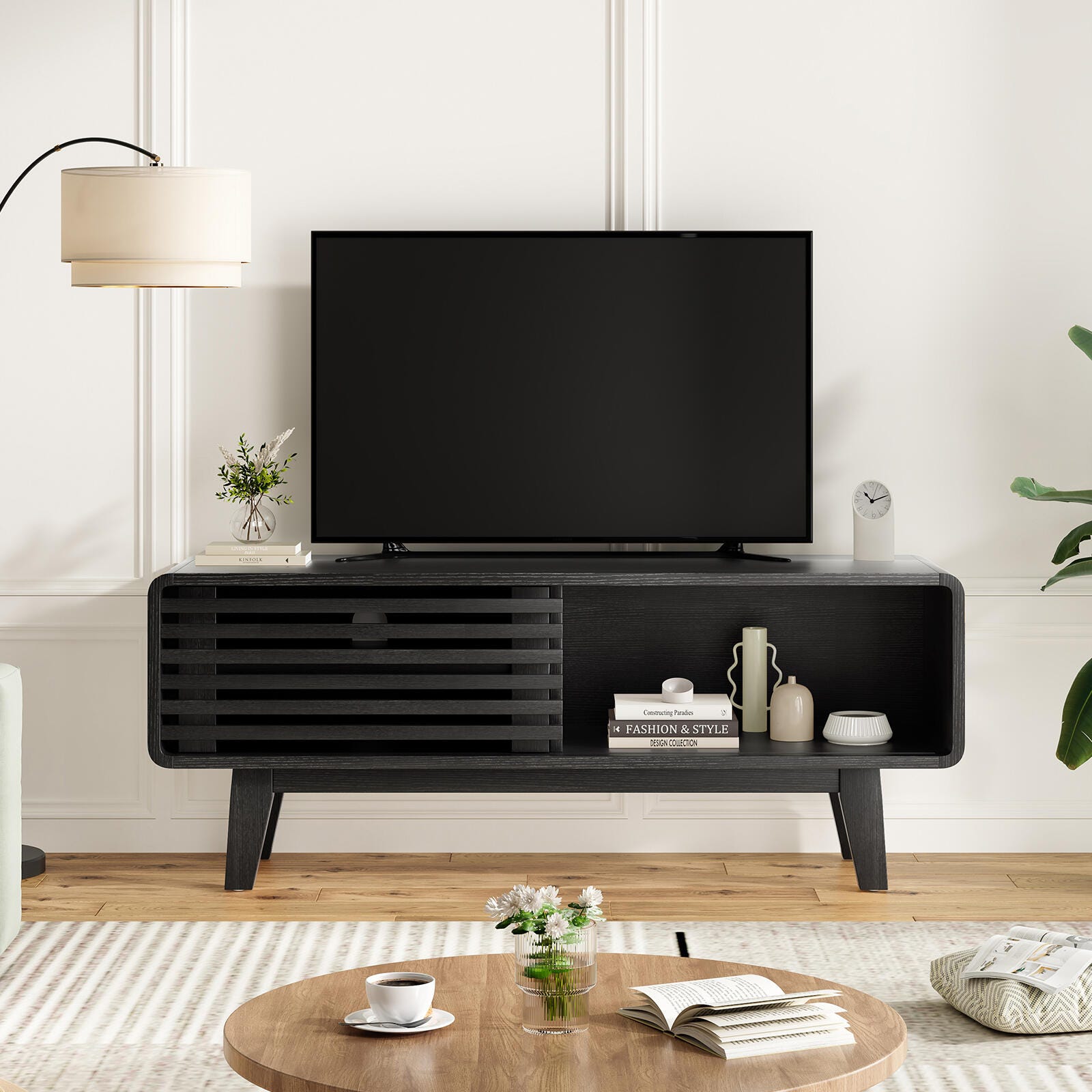 Dovelina Livoura 46" TV Stand, Black, large