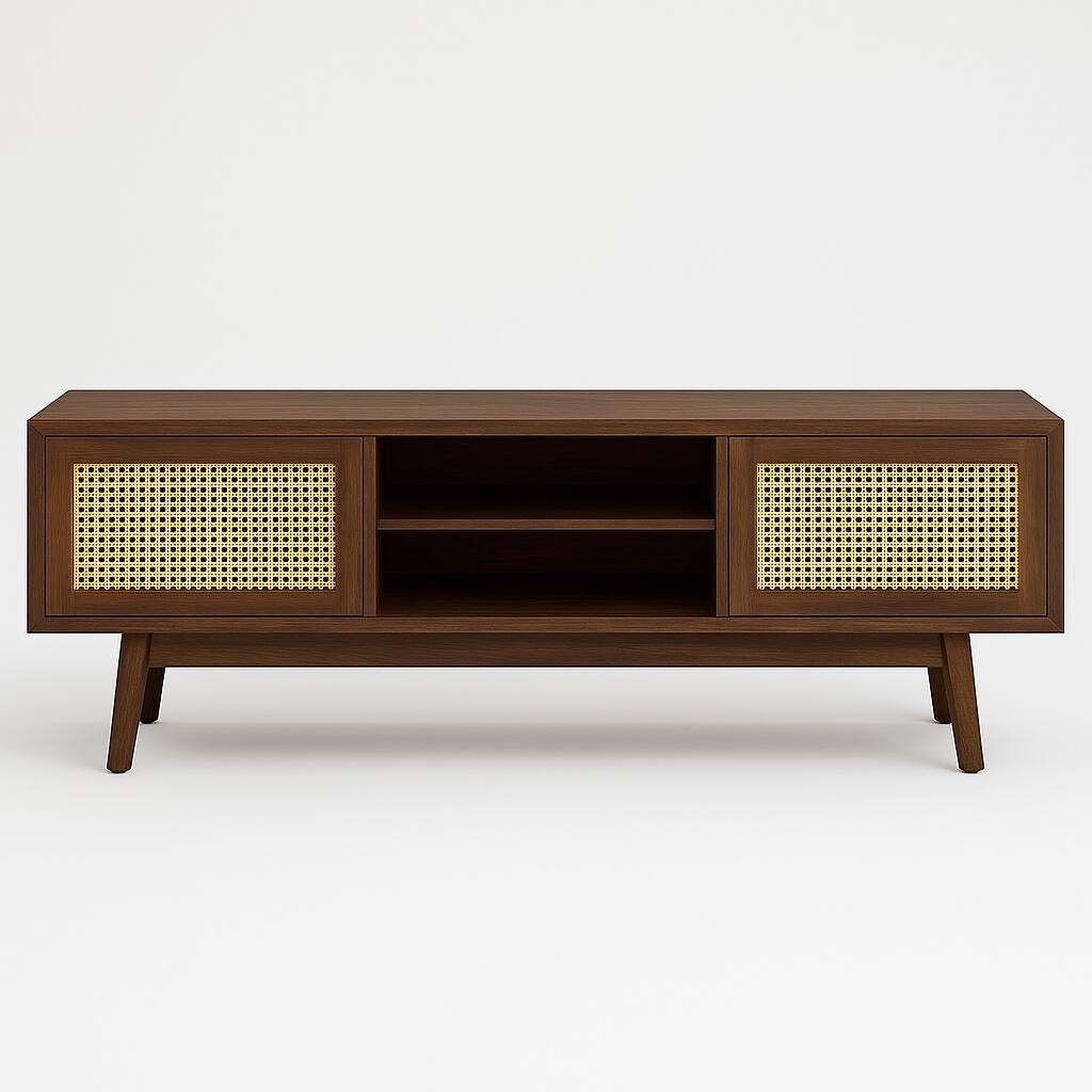 Dovelina Livoura 65" TV Stand, Dark Brown