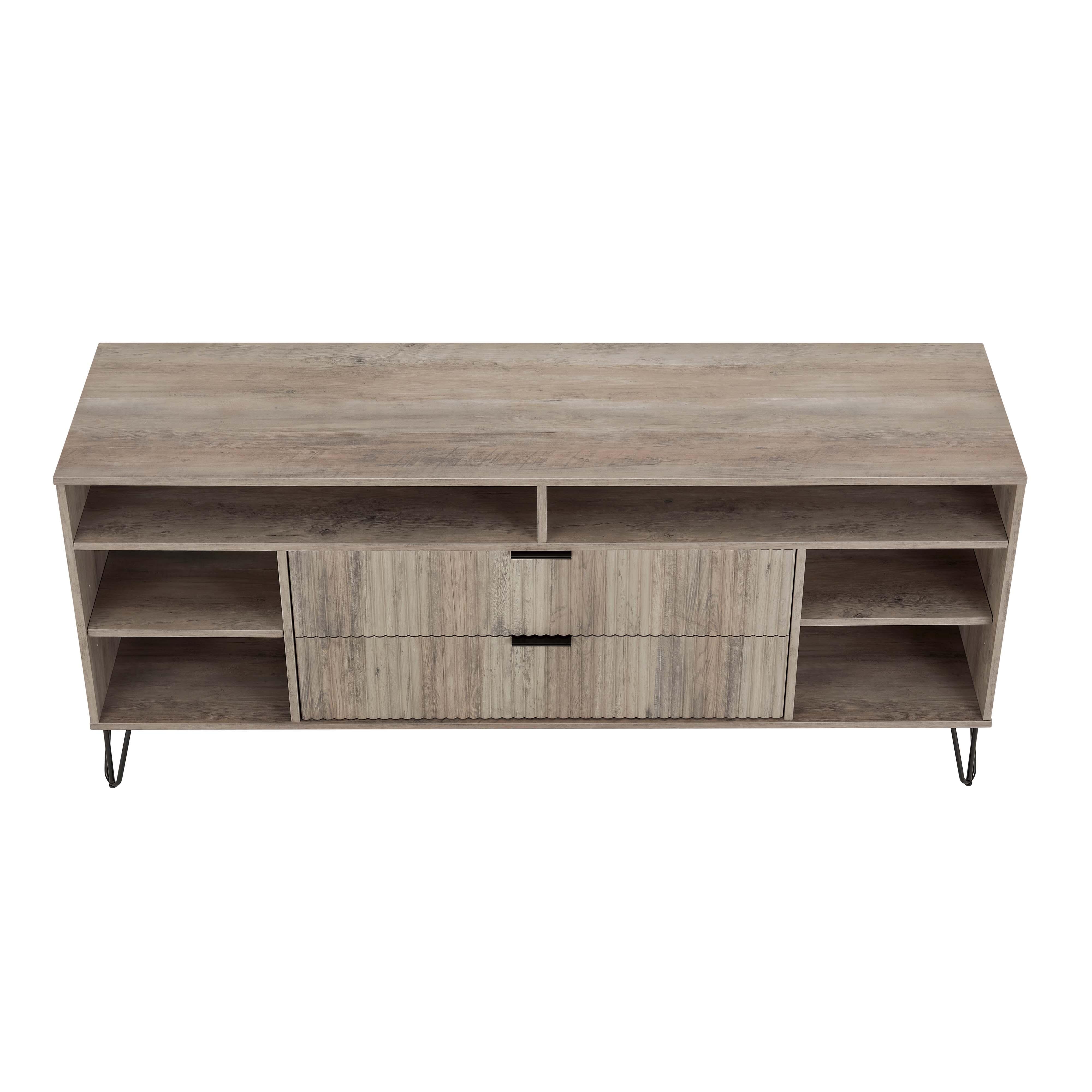 Manhattan Comfort DUMBO 63" TV Stand, Rustic Gray, large