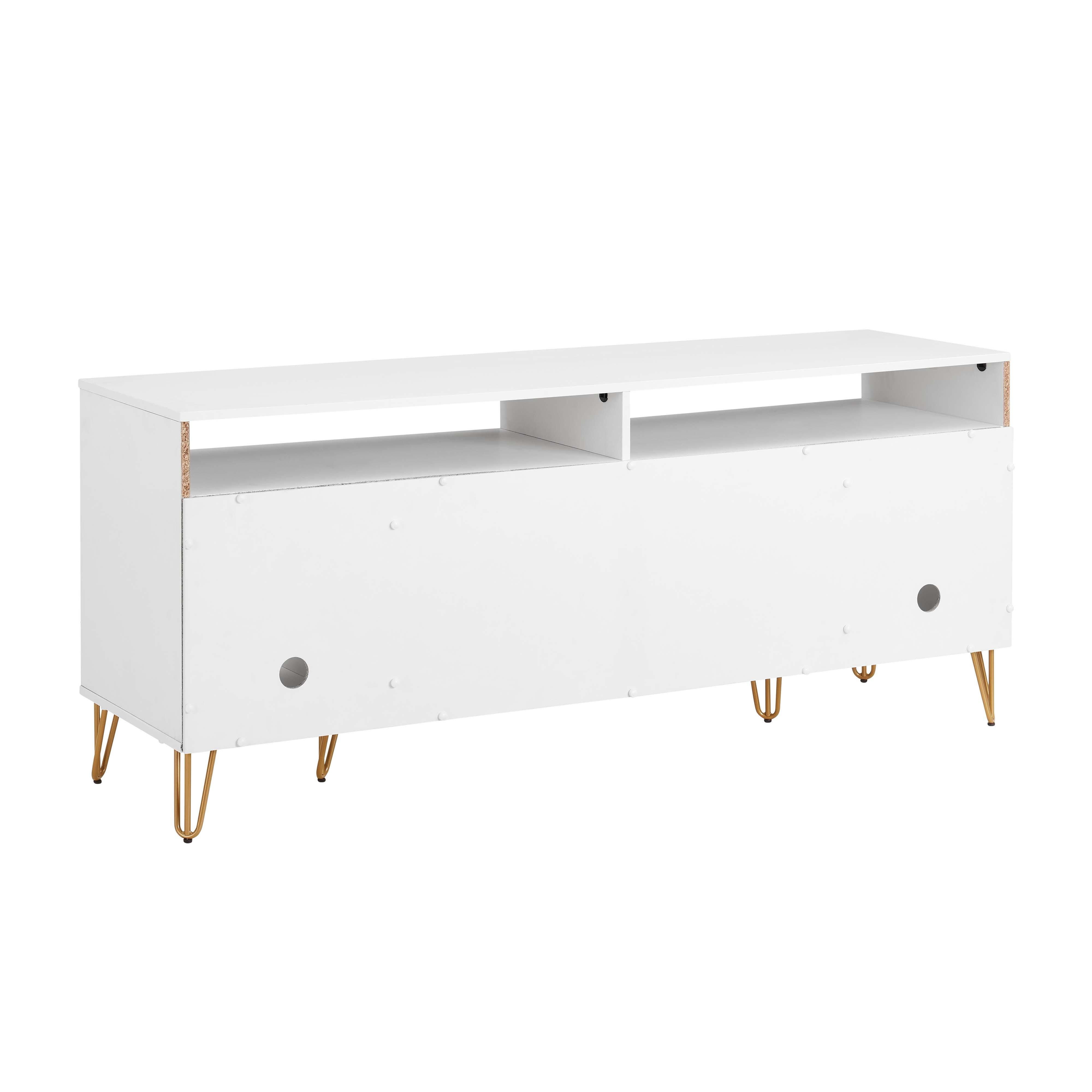 Manhattan Comfort DUMBO 63" TV Stand, White, large