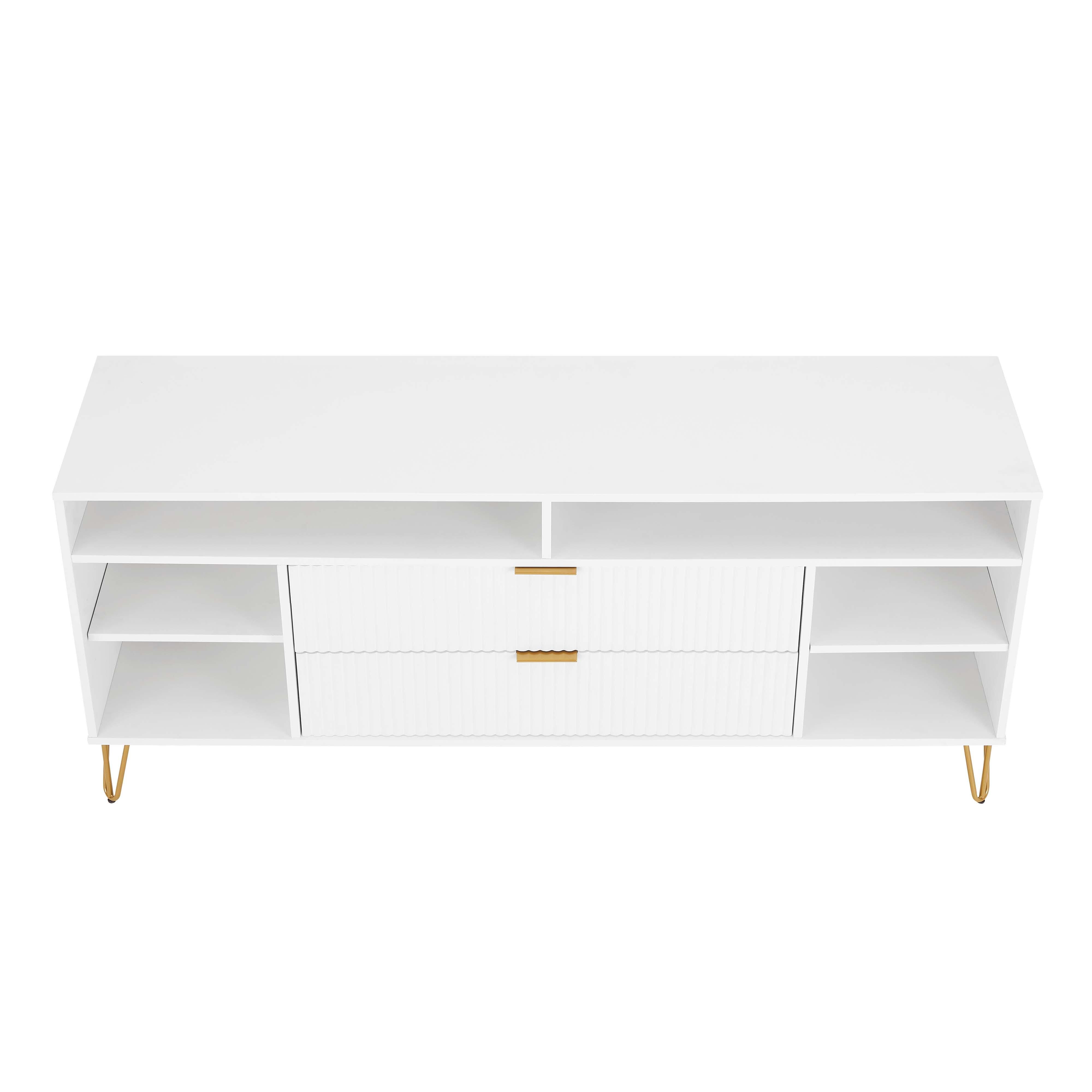 Manhattan Comfort DUMBO 63" TV Stand, White, large