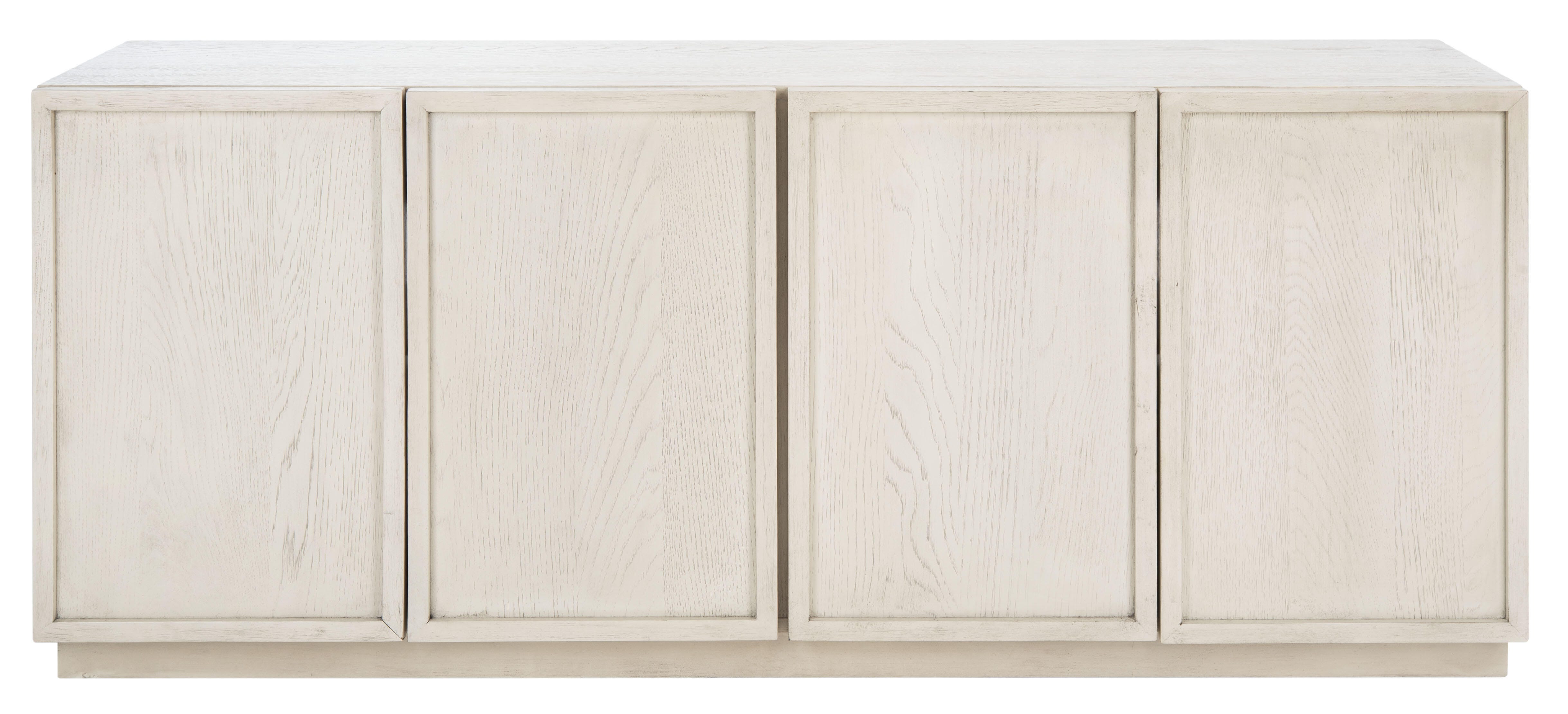 Safavieh Zeus 58" TV Stand, White Washed, large