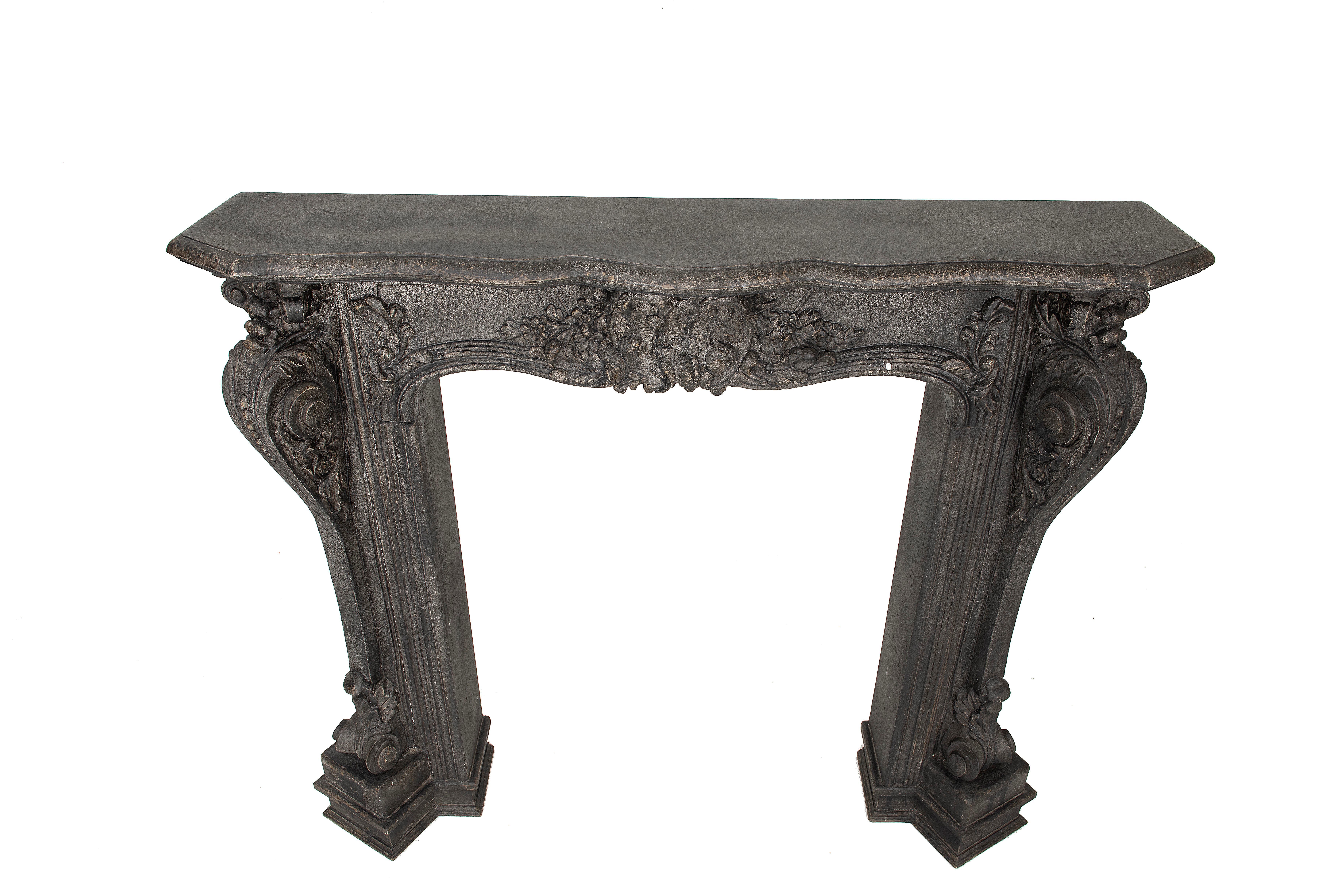 Storied Home 11" Fireplace Mantel, Distressed Black, large