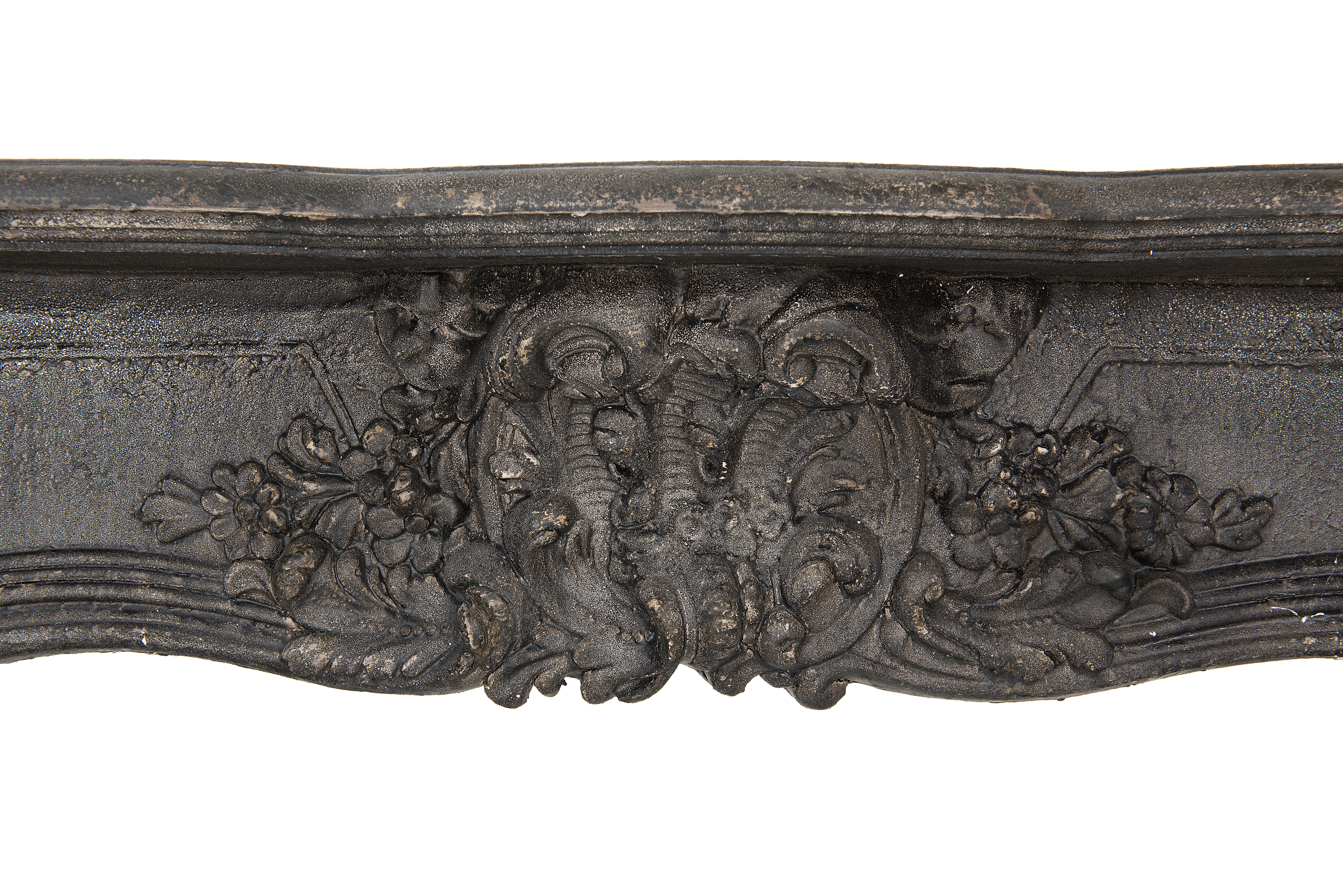 Storied Home 11" Fireplace Mantel, Distressed Black, large