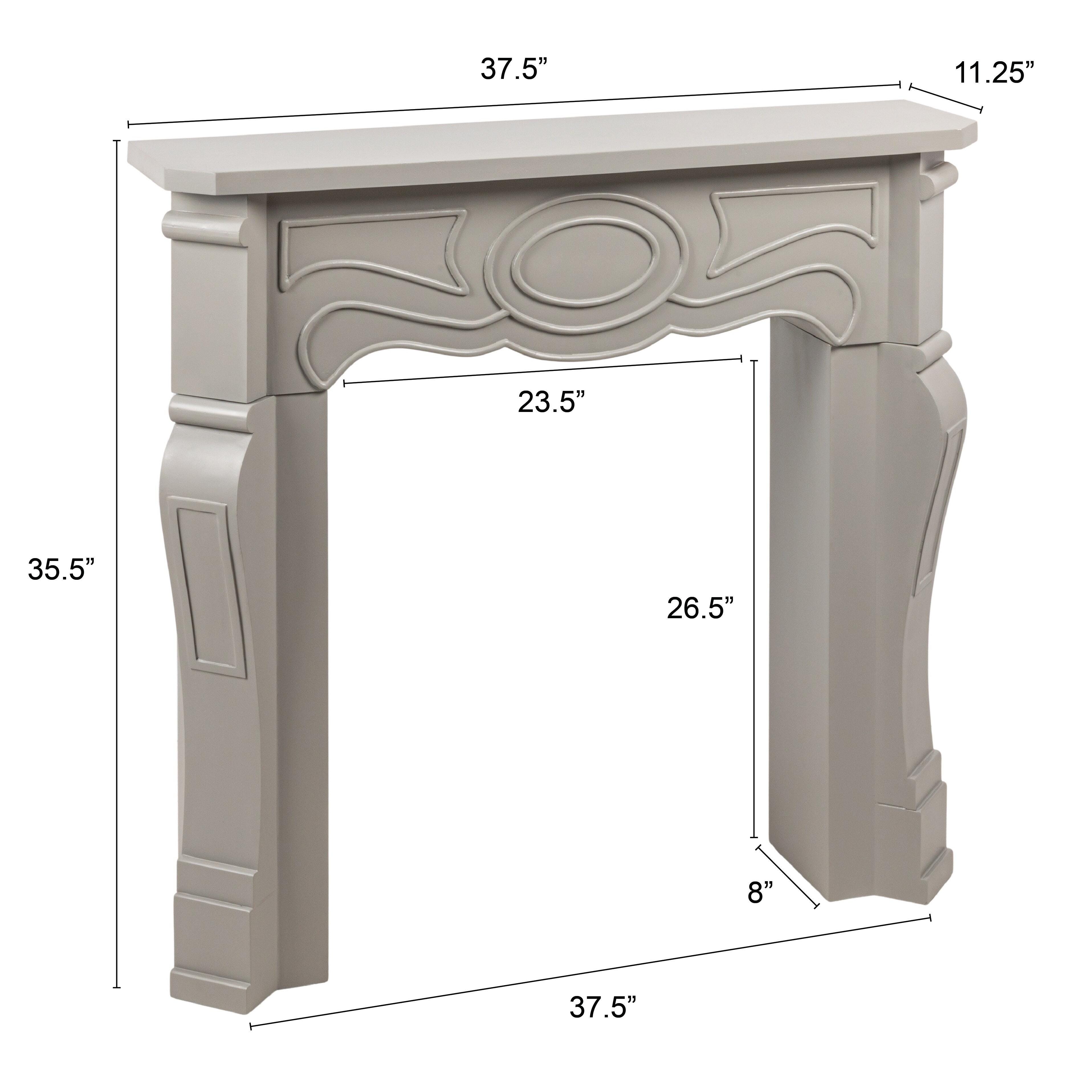 Storied Home 37" Electric Fireplace Mantel, , large