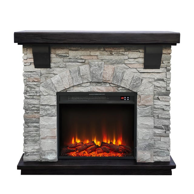 Joy River Solid 45" Mantel with Electric Fireplace