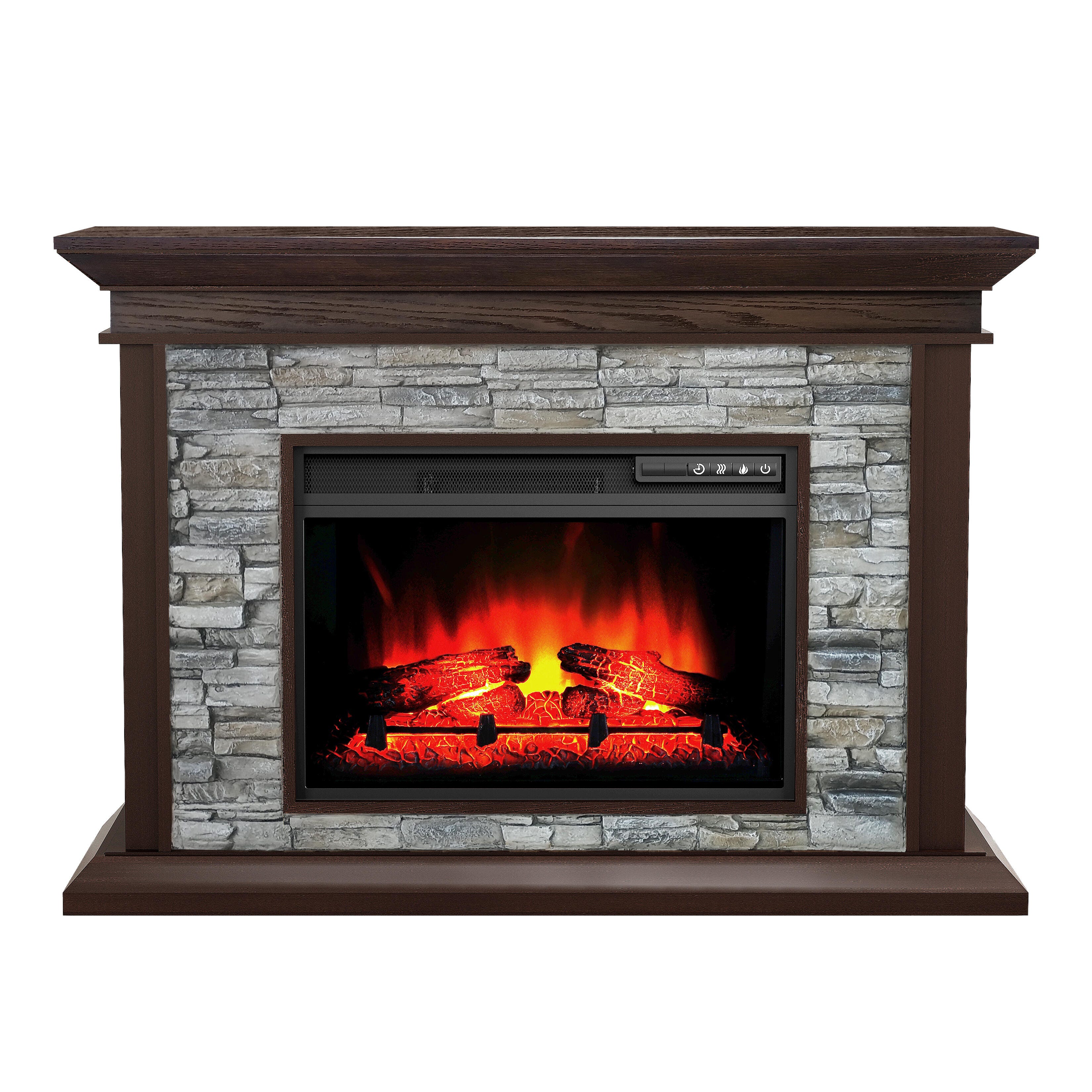Joy River Elegant 50" Mantel with Electric Fireplace, , large