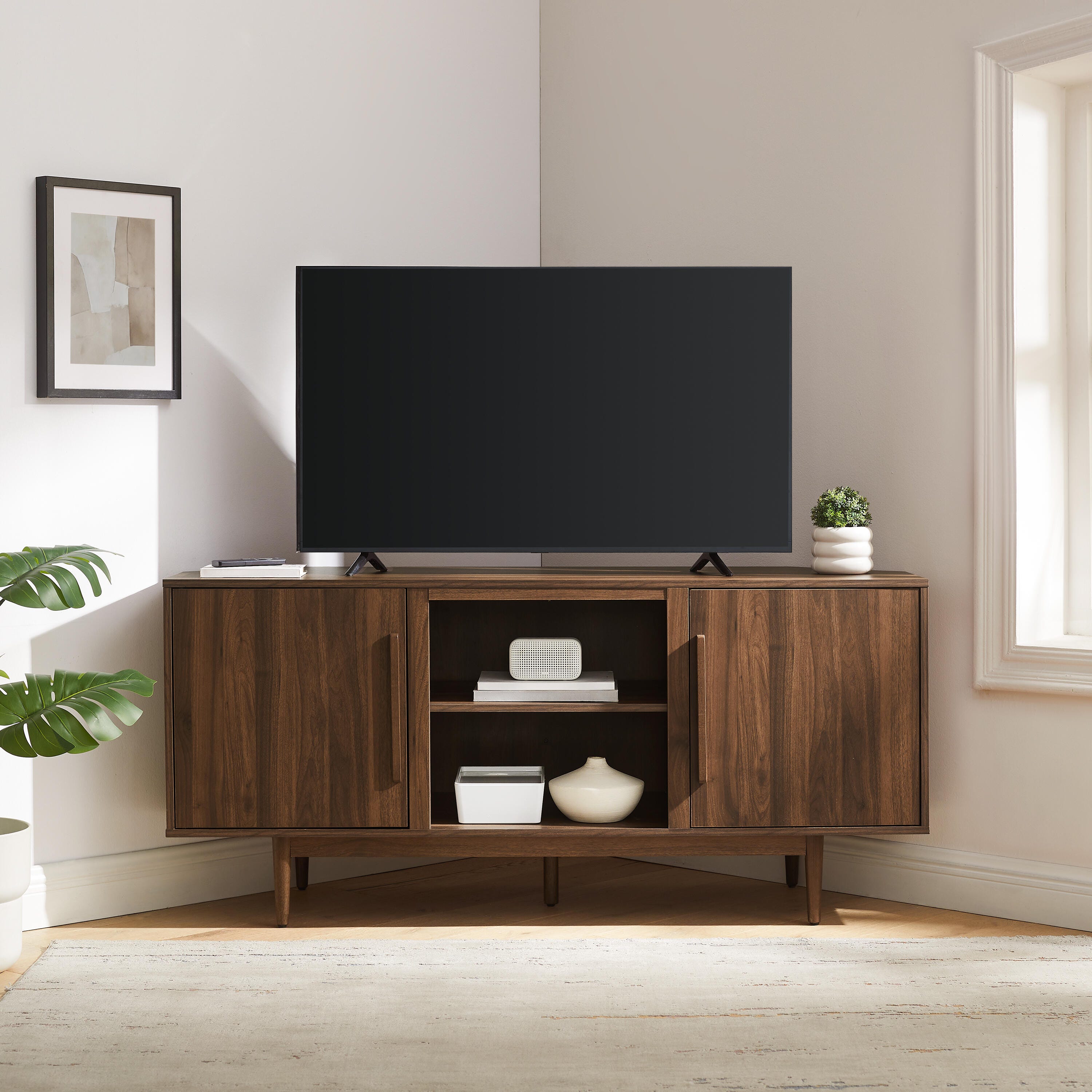 Crosley Furniture Liam 58" Corner TV Stand, , large