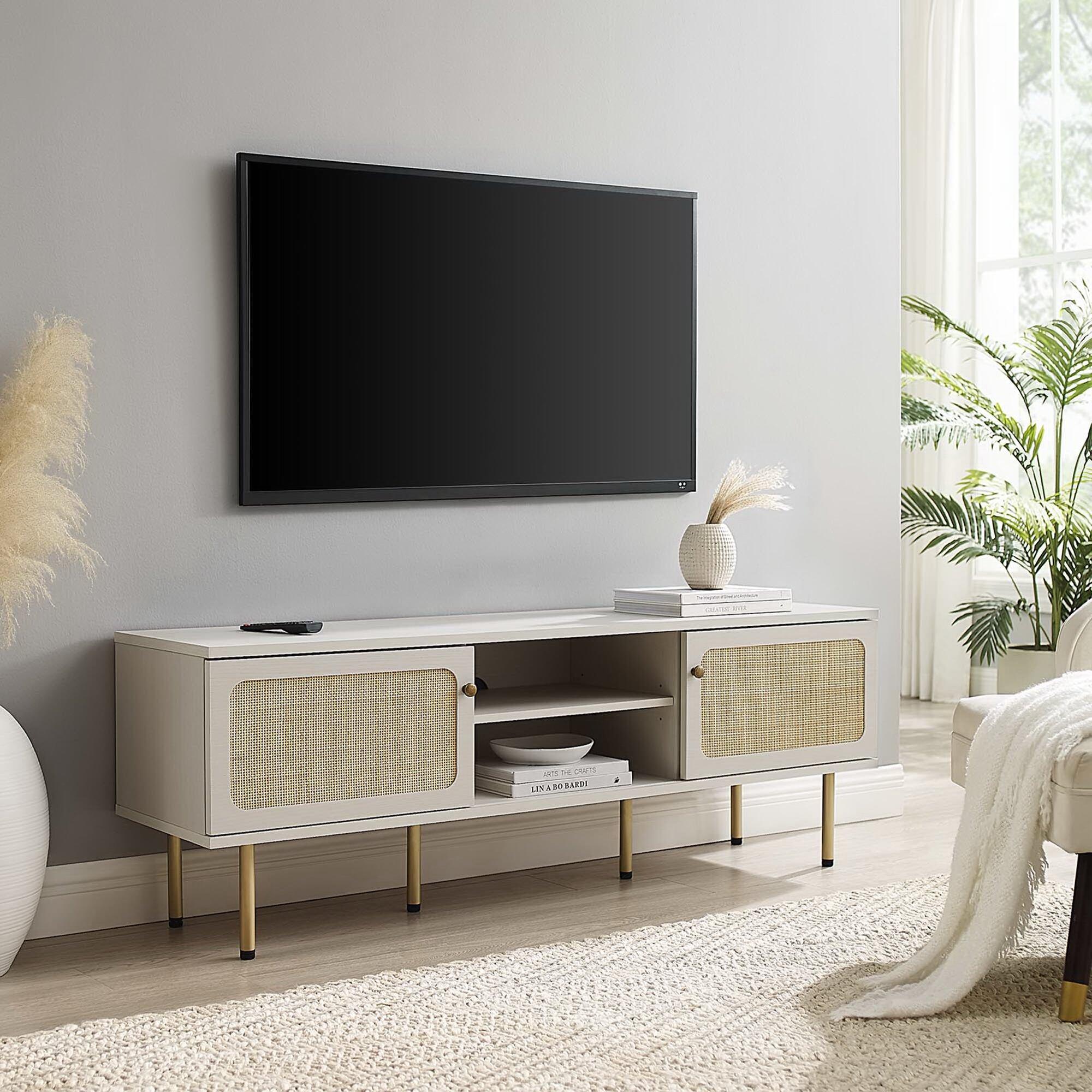 Modway Cambria 59"  TV Stand, White, rollover