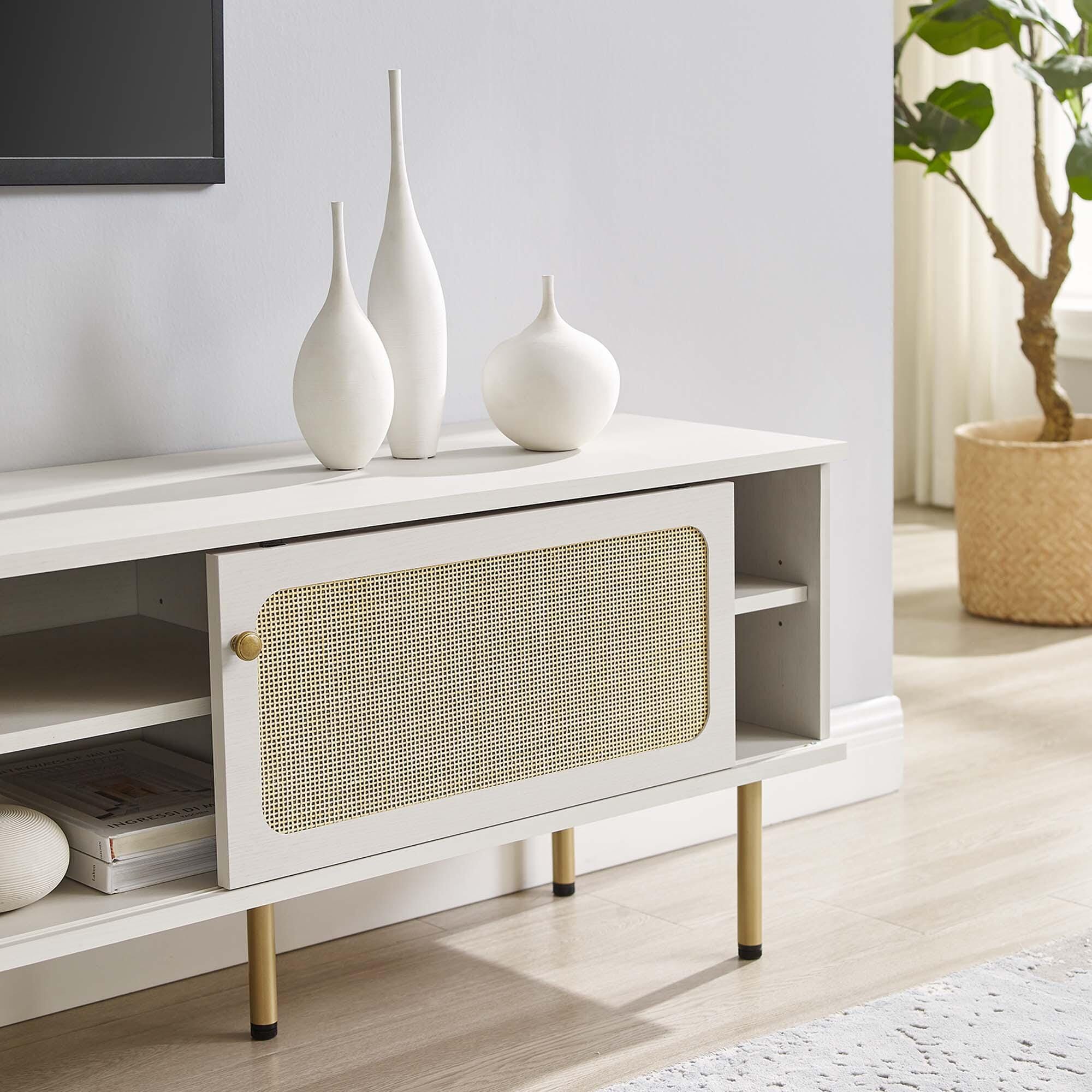Modway Cambria 70"  TV Stand, White, large