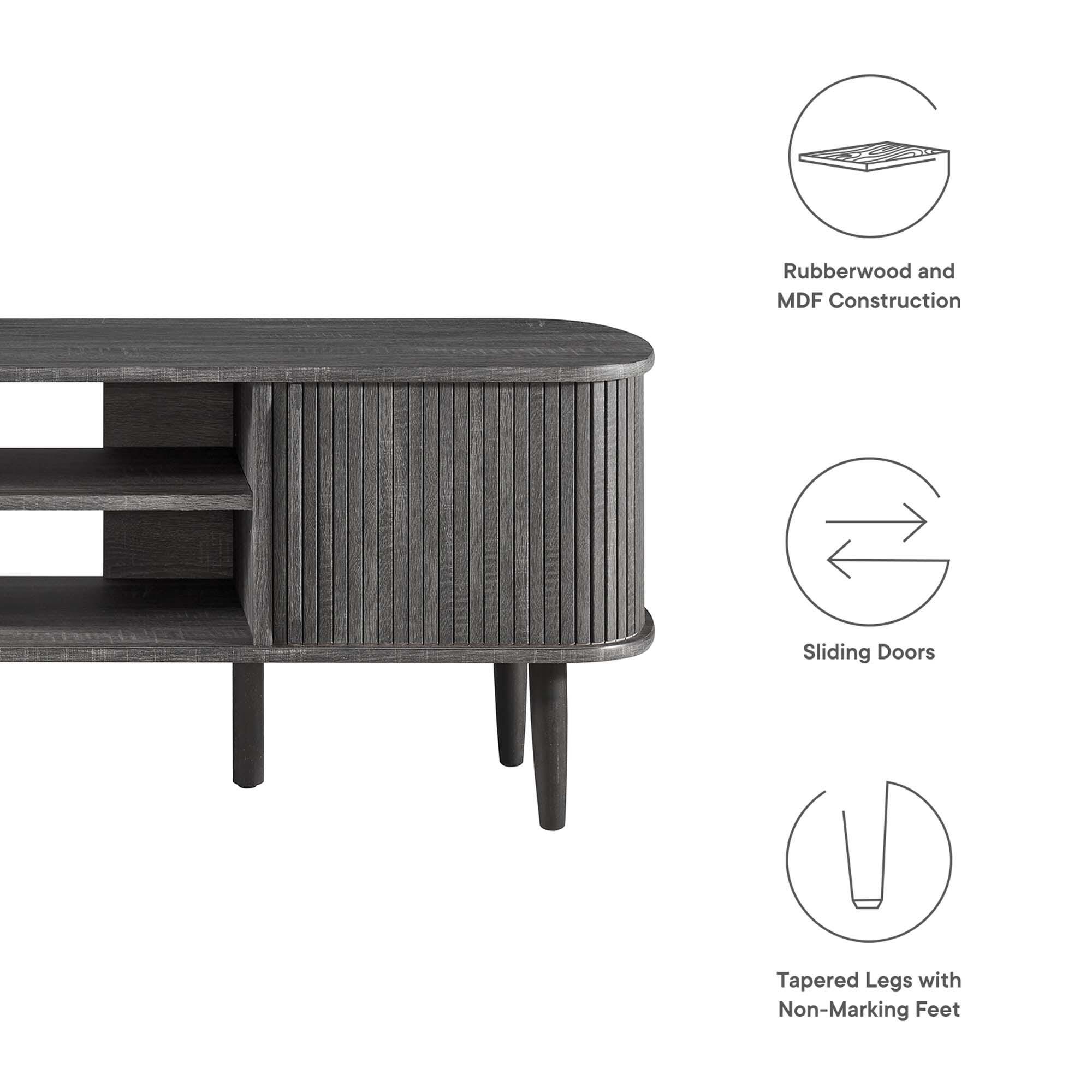 Modway Contour 55"  TV Stand, Charcoal, large